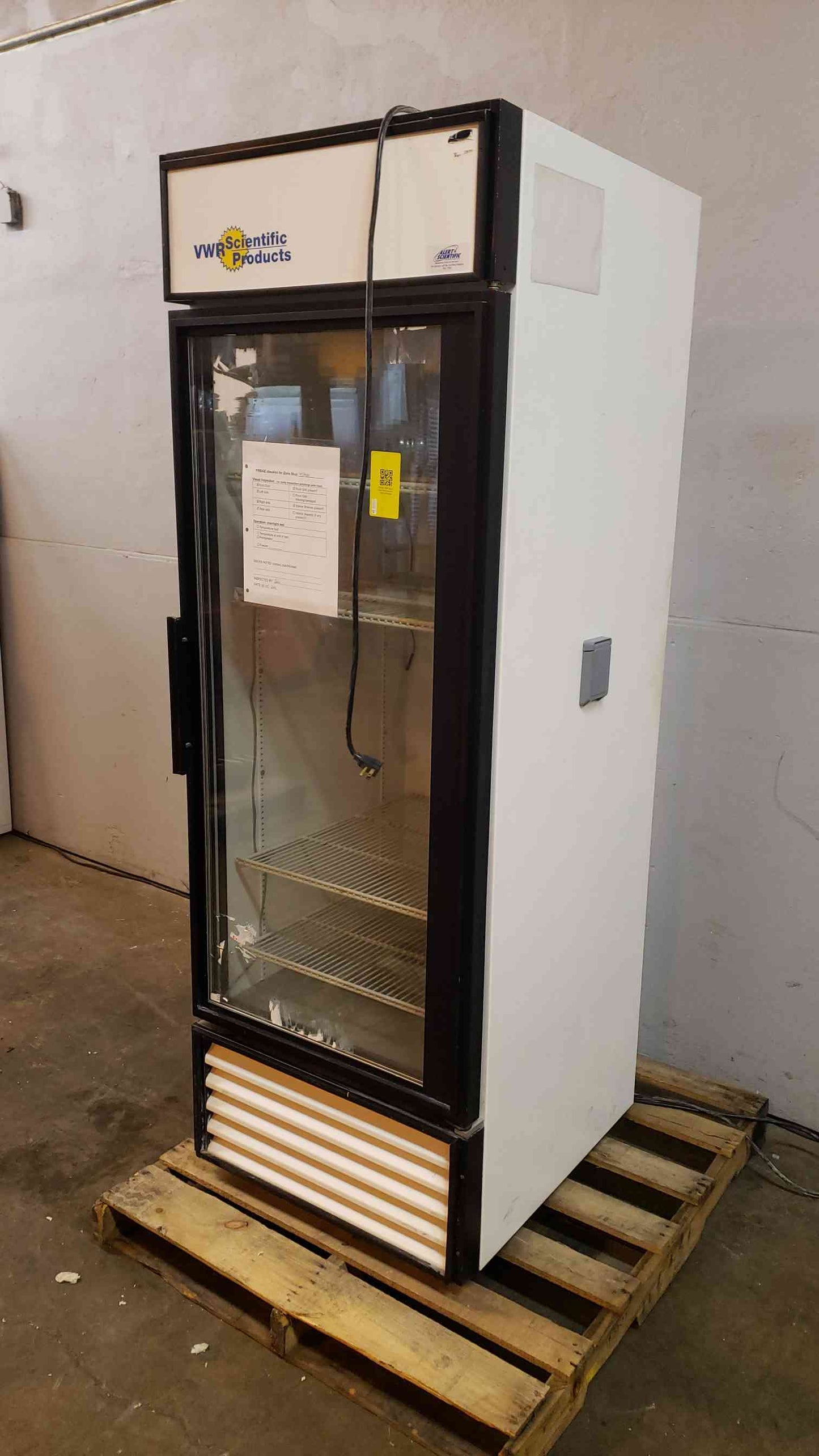 VWR Glass Door Refrigerator with racks (SKU: 4594AA)(4594AA)