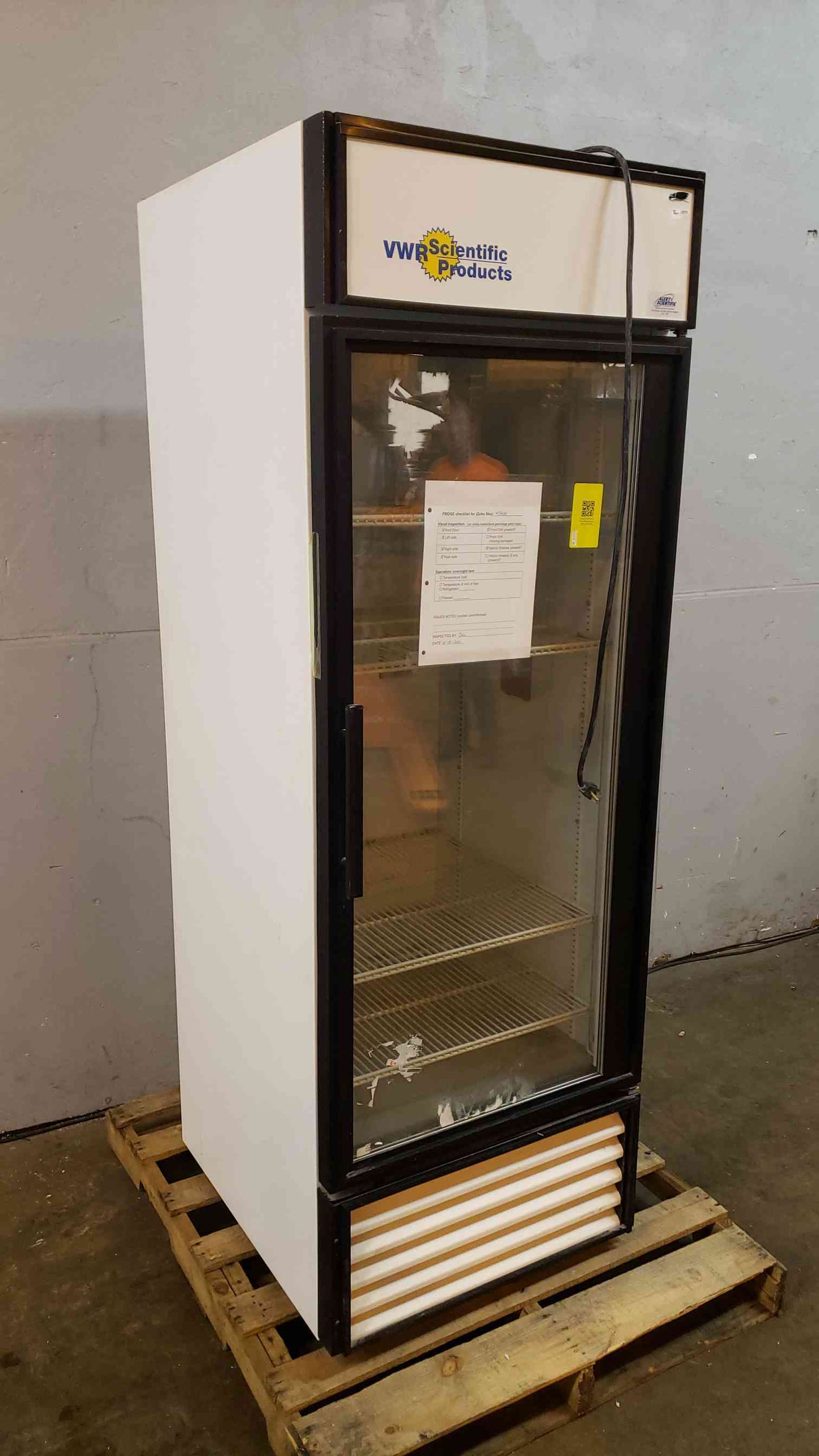 VWR Glass Door Refrigerator with Racks (SKU: 4594AA)(4594AA)