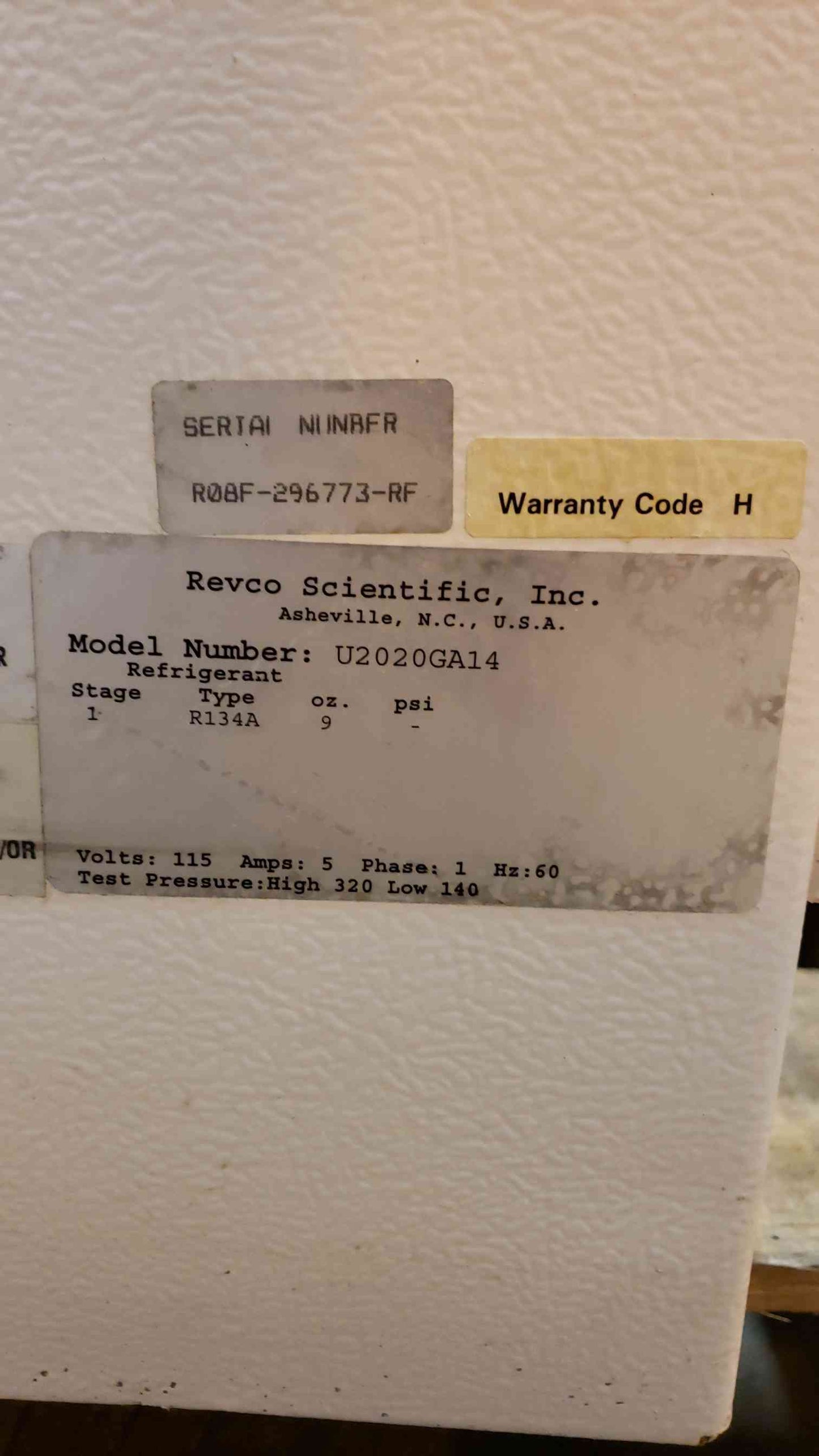 VWR General Purpose -20 Freezer Model U2020GA14 (SKU: 4601AA)(4601AA)