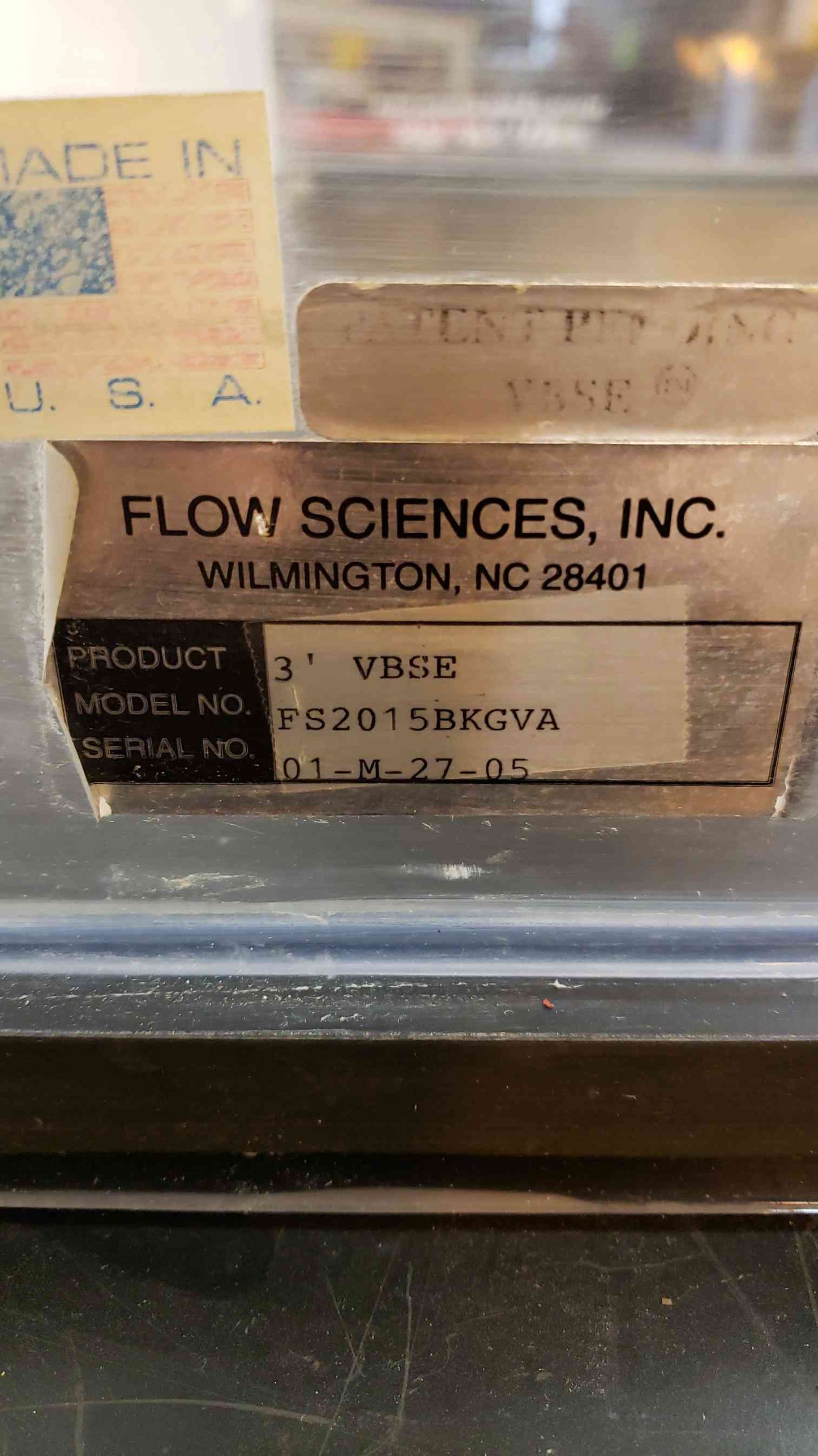 Flow Sciences 3' VBSE FS2015BKGVA Table Top Fume Hood (SKU: 5098AA)(5098AA)