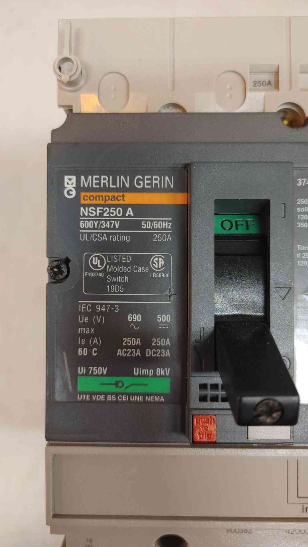 *Pickup Only* MERLIN GERIN NSF250A Circuit Breaker (3616AA)(3616AA)