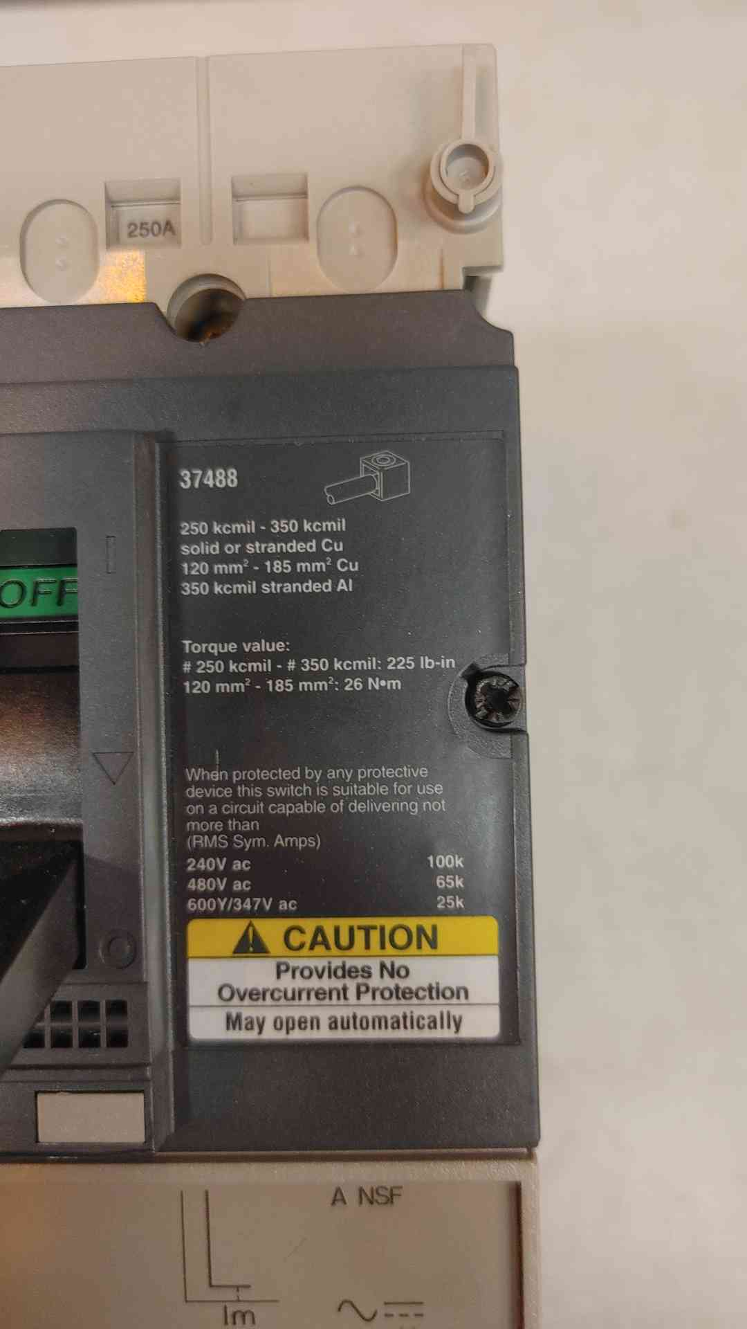 *Pickup Only* MERLIN GERIN NSF250A Circuit Breaker (3616AA)(3616AA)