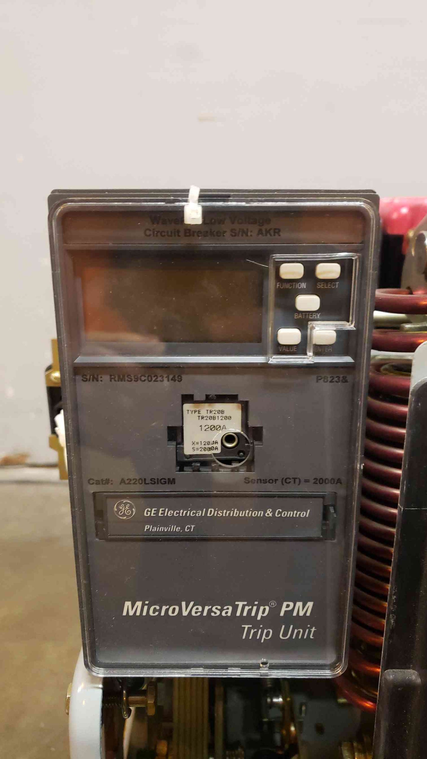 2000A GE AKR Low Voltage Power Circuit Breaker AKRT10D50H 1200A A220LSIGM MicroVersaTrip PM (SKU:14487AA)Over 1000A(14487AA)