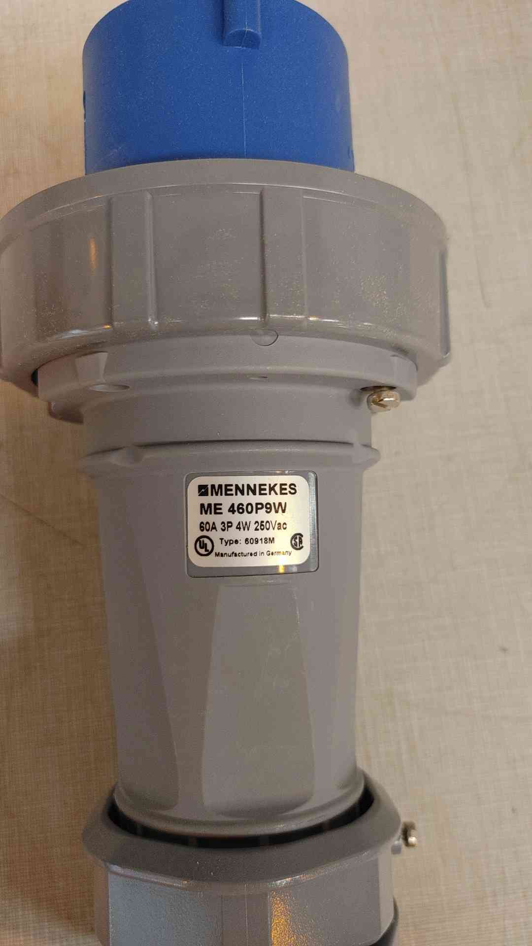 NEW Mennekes 60A 4W 250VAC Plug ME460P9W (SKU:101663)(101663)