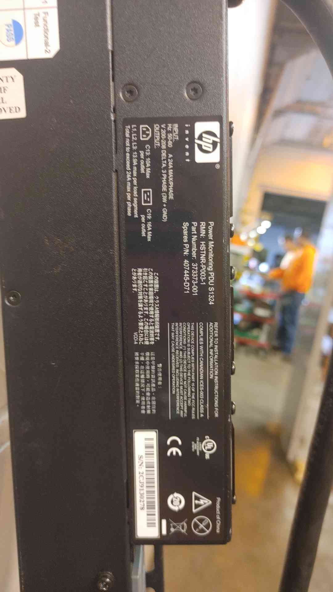 HP Rack PDU HSTNRP0031 24A 208v (103168)(103168)