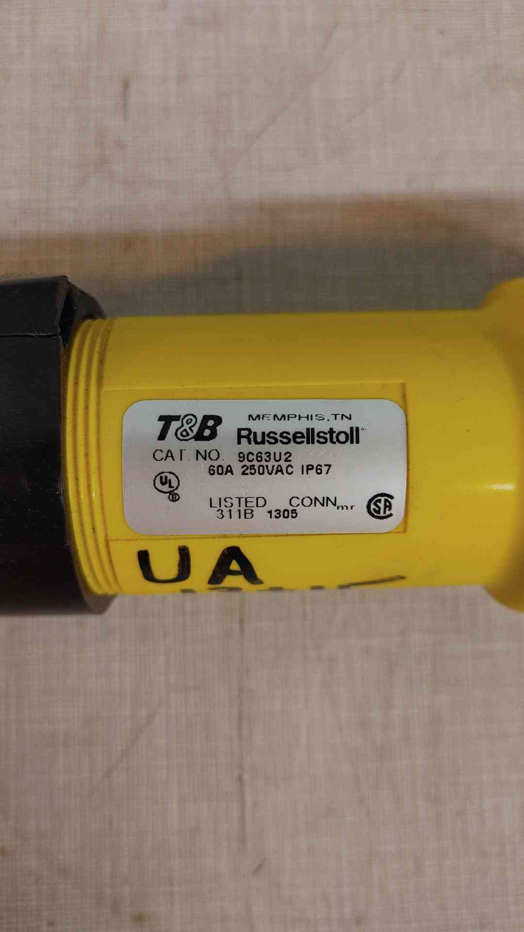 Lot of 19 Russellstoll Plug Receptacle 60A 250VAC 9C63U2(103335)