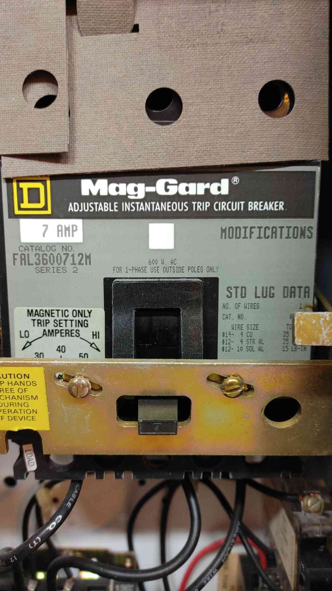 Square D MCC Starter Nema Size 0 7A 1334067C1(103400)