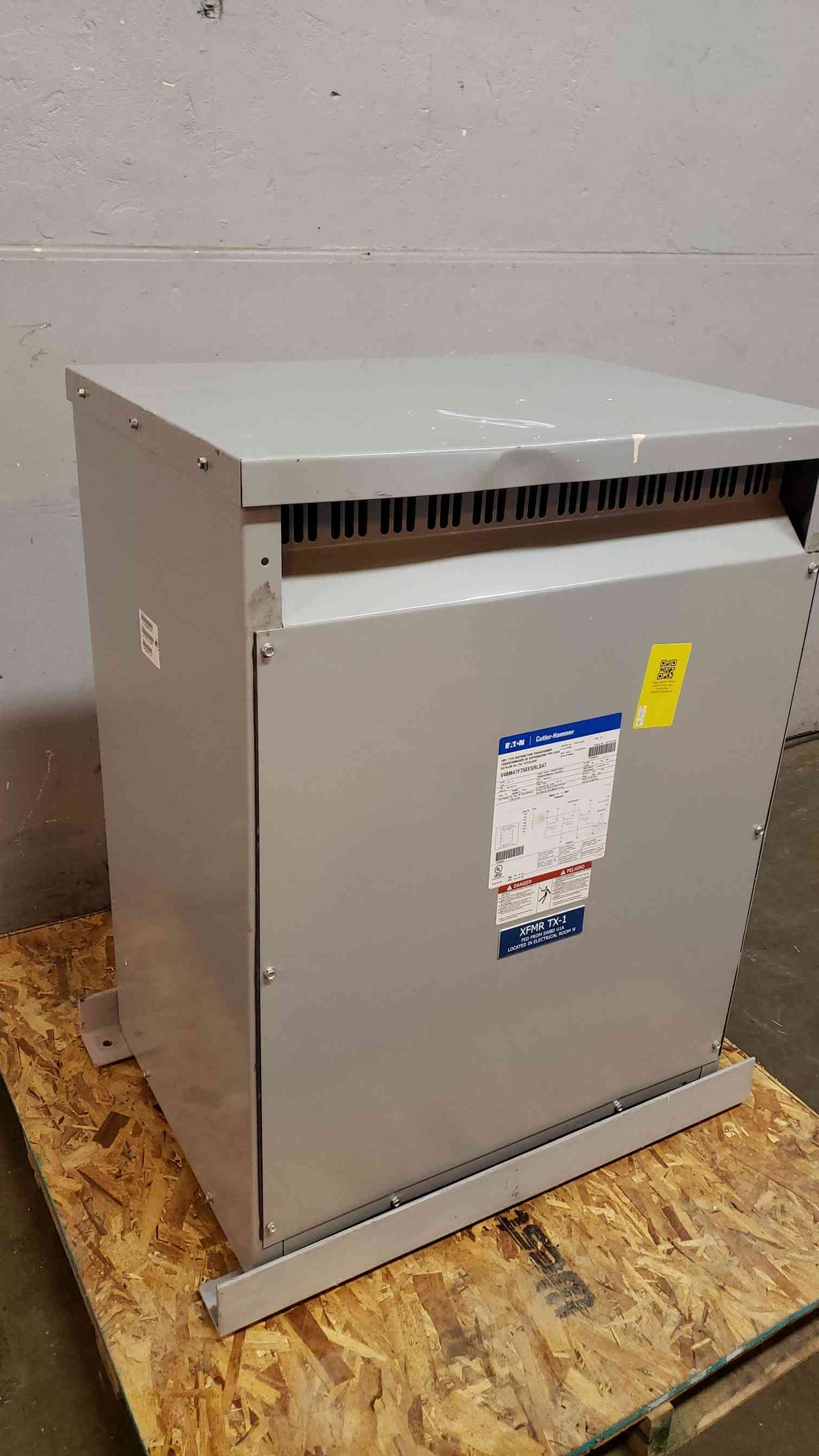 EATON 75KVA 480v x 480Y/277 Dry Type Transformer V48M47F75EESRLS47(103434)