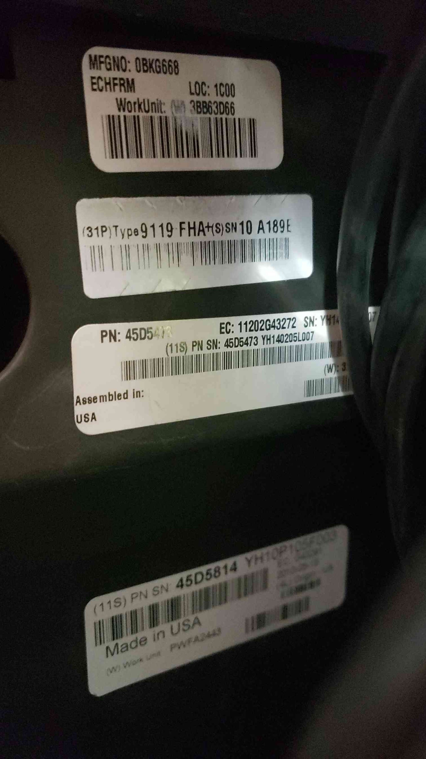 IBM Power 795 Rolling Server 480V 80A 3PH 9119-E50 No HDDs