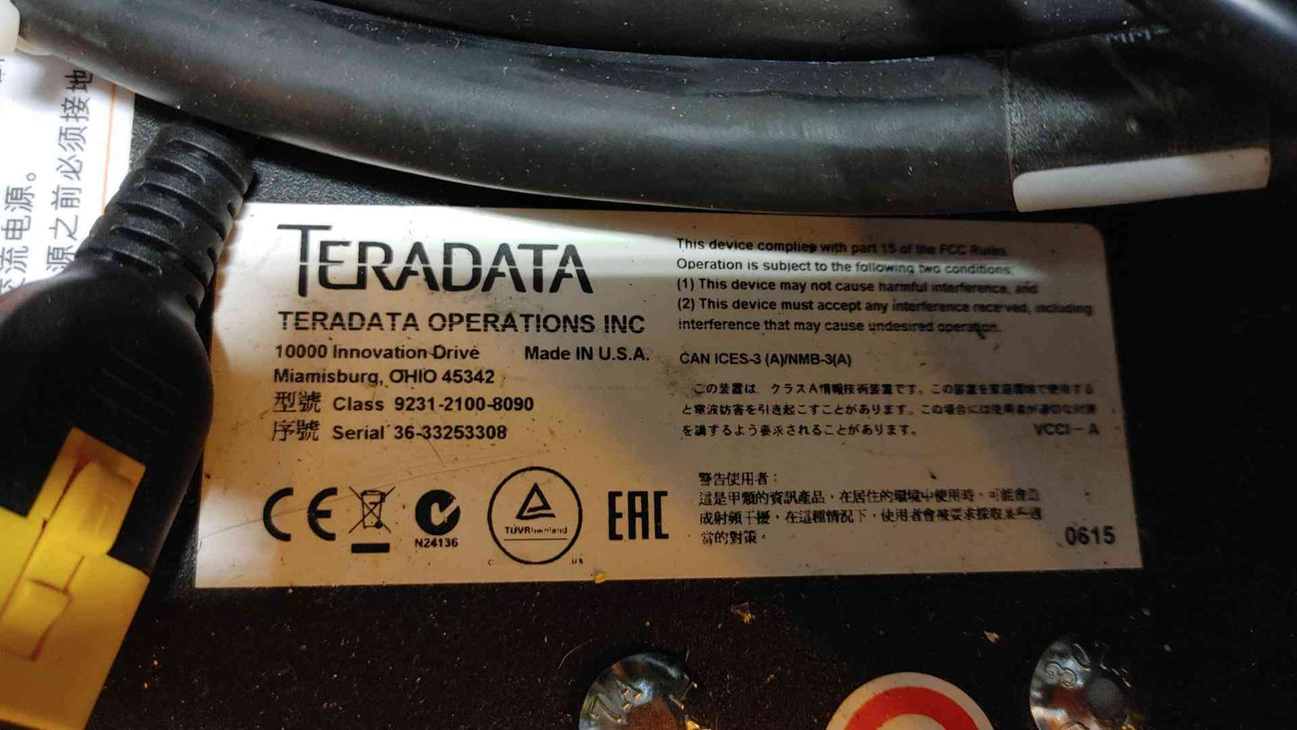 42U TeraData Fully Enclosed Rolling Server Rack Cabinet 36-33253308 (103751)(103751)