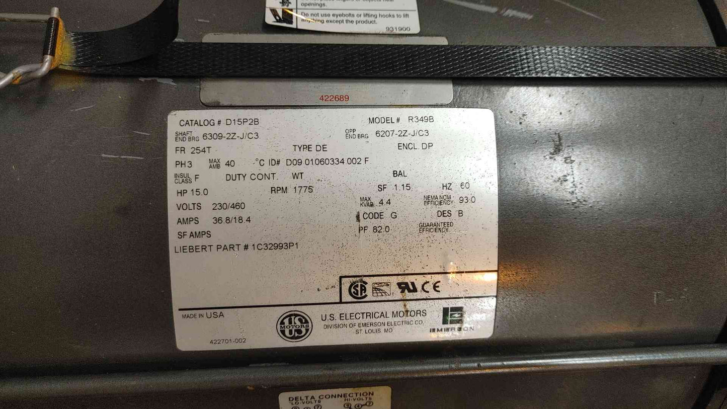 U.S. Motors 15HP 230/460V 3PH Motor R349B(103956)