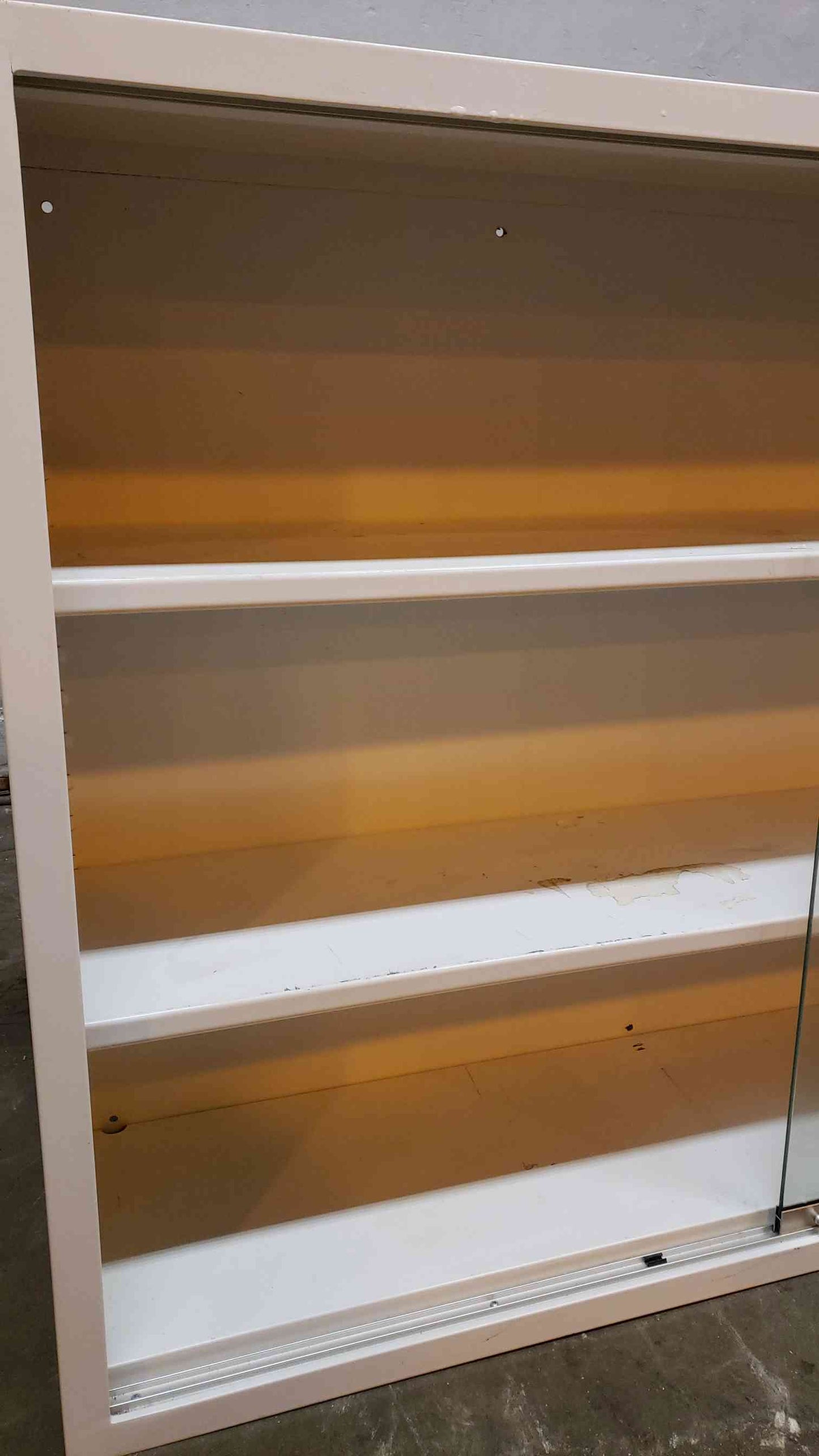 4'x13x30 Sliding Glass Overhead Cabinet Casework Metal(104109)