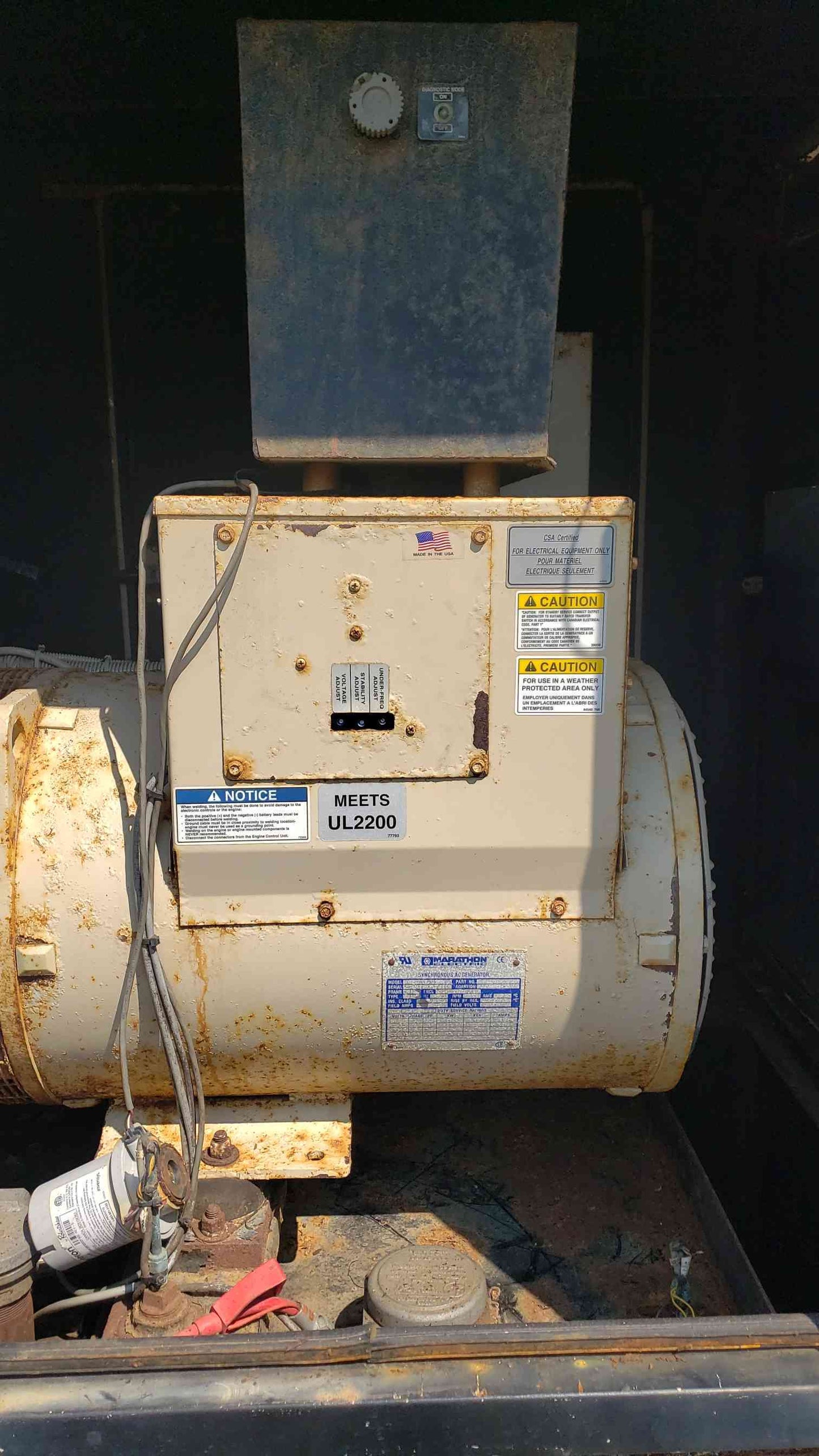 60KW Onsite MTU Diesel Generator 1&3PH 1132Hrs D60FGJ6T3 TESTED(104137)