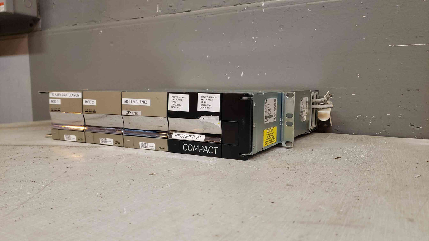 Elltek Rectifier Shelf 100-240VAC 15A/Feed 120ADC CK41-ANL-VC Populated(104144)