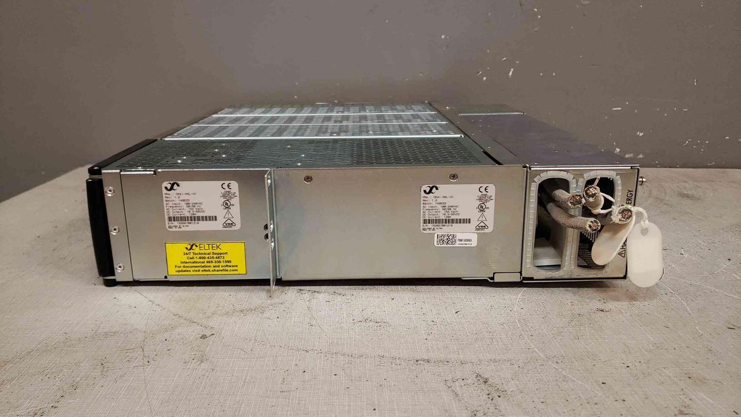 Elltek Rectifier Shelf 100-240VAC 15A/Feed 120ADC CK41-ANL-VC Populated(104144)