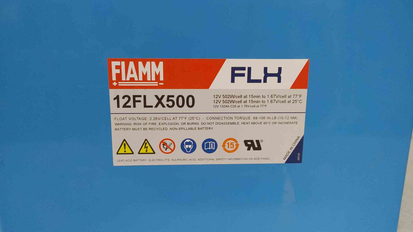 Fiamm 12V Lead Acid Battery 500W/Cell 12FLX500 135AH Amps-19140