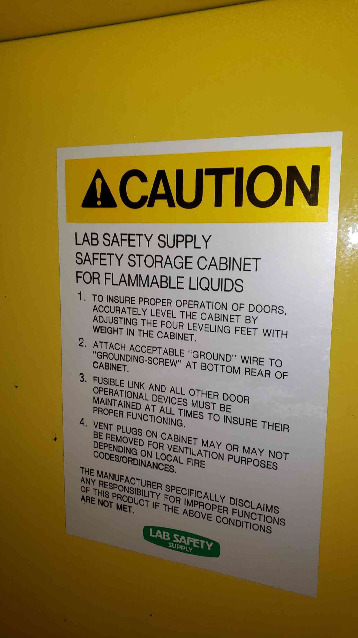 6'x2'x5' Dual Flammable Cabinet 4 Door Front/Back(S6LLST2398)