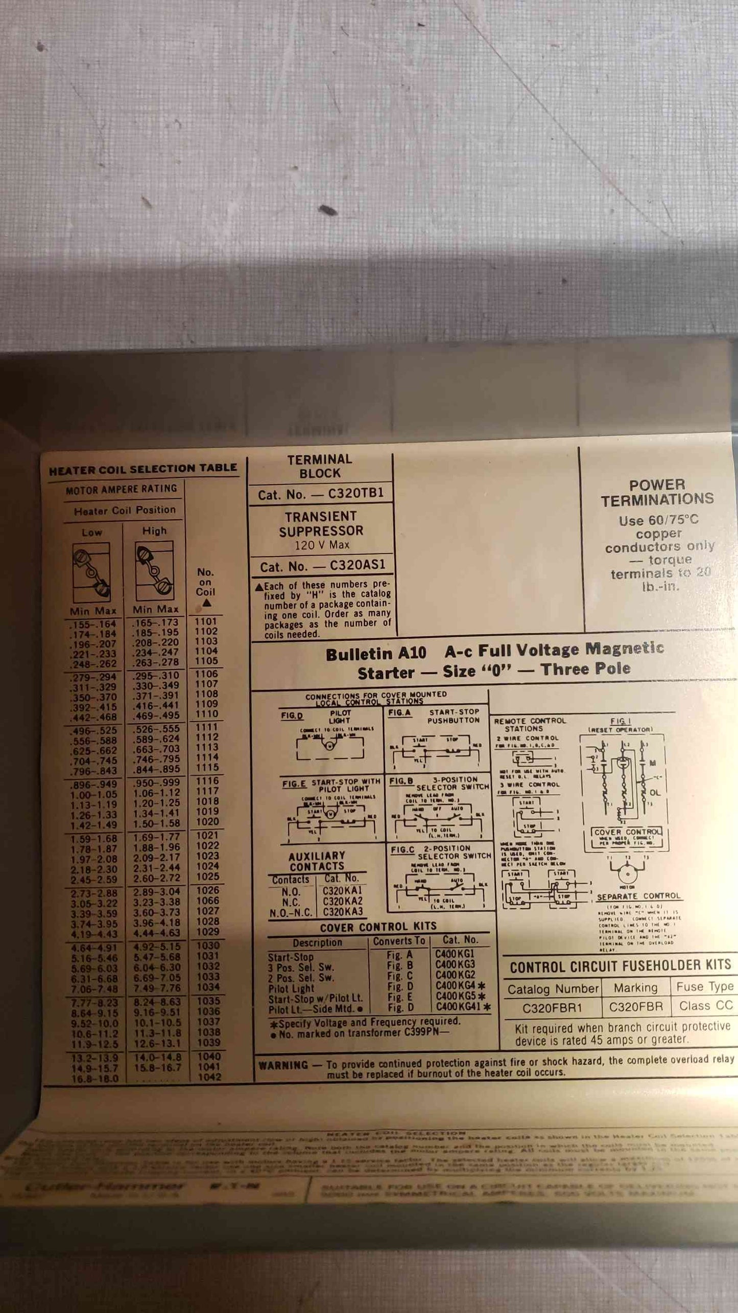 Bulletin A10 A-c Full Voltage Magnetic Starter (SKU: 106898)