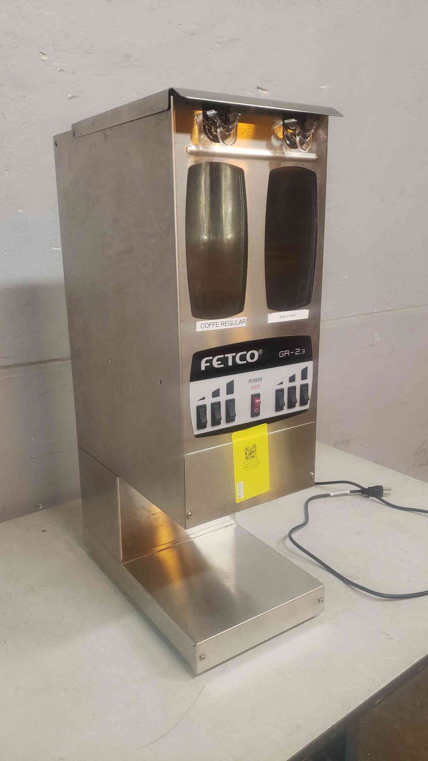 Fetco 1PH 120VAC Dual Bay Coffee Grinder GR-2 (SKU: 107328)