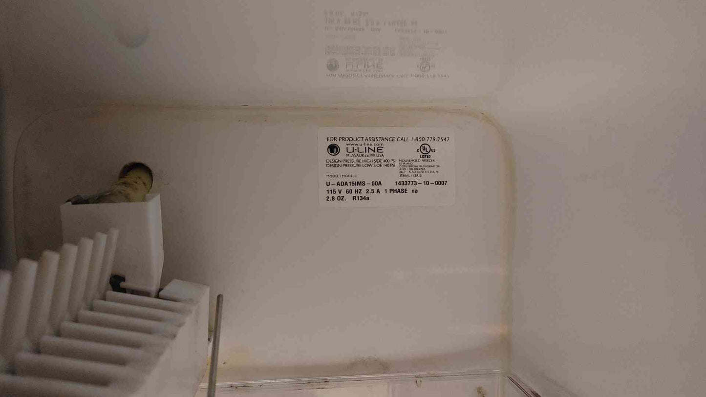 *Pickup Only* U-Line Ice Machine ADA 115V 2.5A 1PH R134A U-ADA15IMS-00A Handle Broken