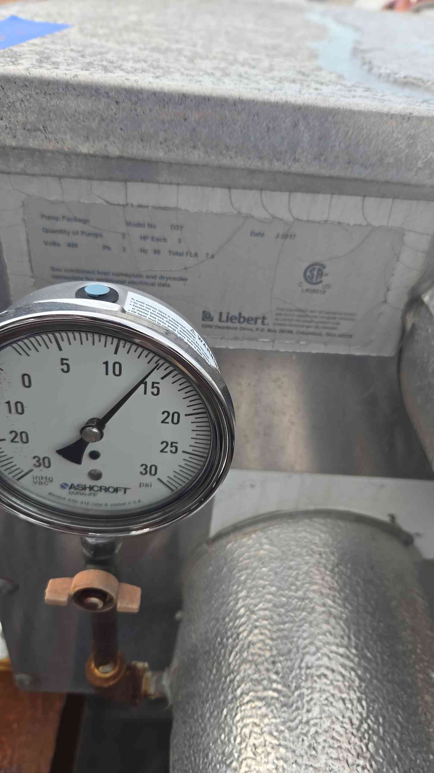 Liebert D3Y Pump Package 480V 3Phase '17