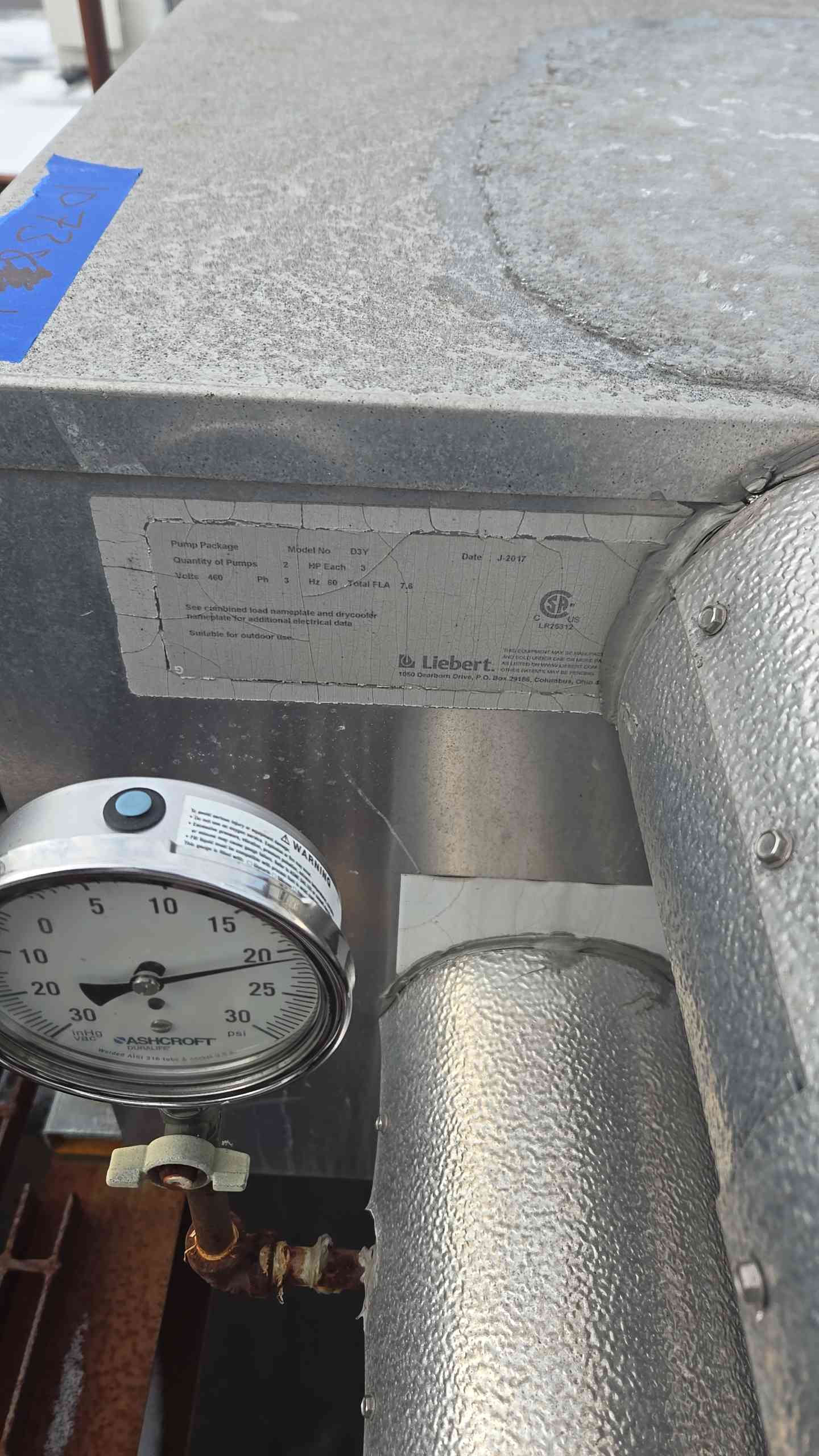 Liebert D3Y Pump Package 480V 3Phase '17