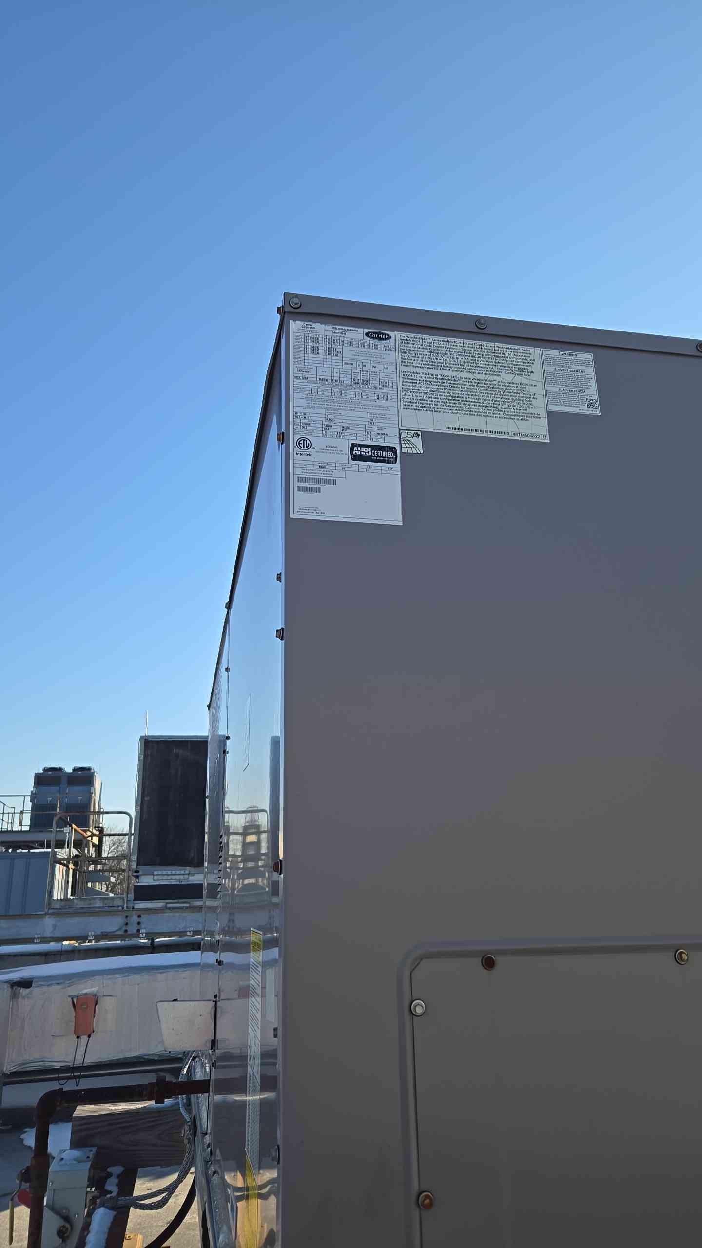 Carrier YCH210 Packaged Gas Electric RTU YCH210C3NOCA