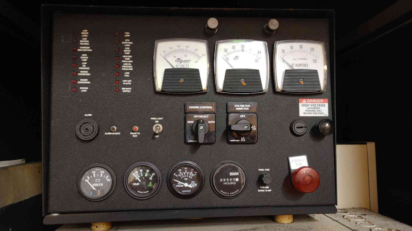 30KW MTU John Deere Diesel 4024 Generator 1PH 321Hrs D30FGJT4 TESTED