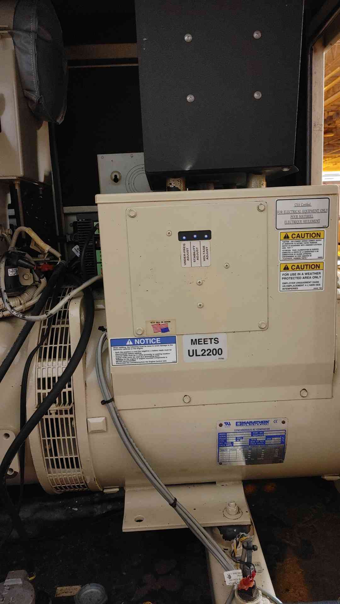 30KW MTU John Deere Diesel 4024 Generator 1PH 321Hrs D30FGJT4 TESTED