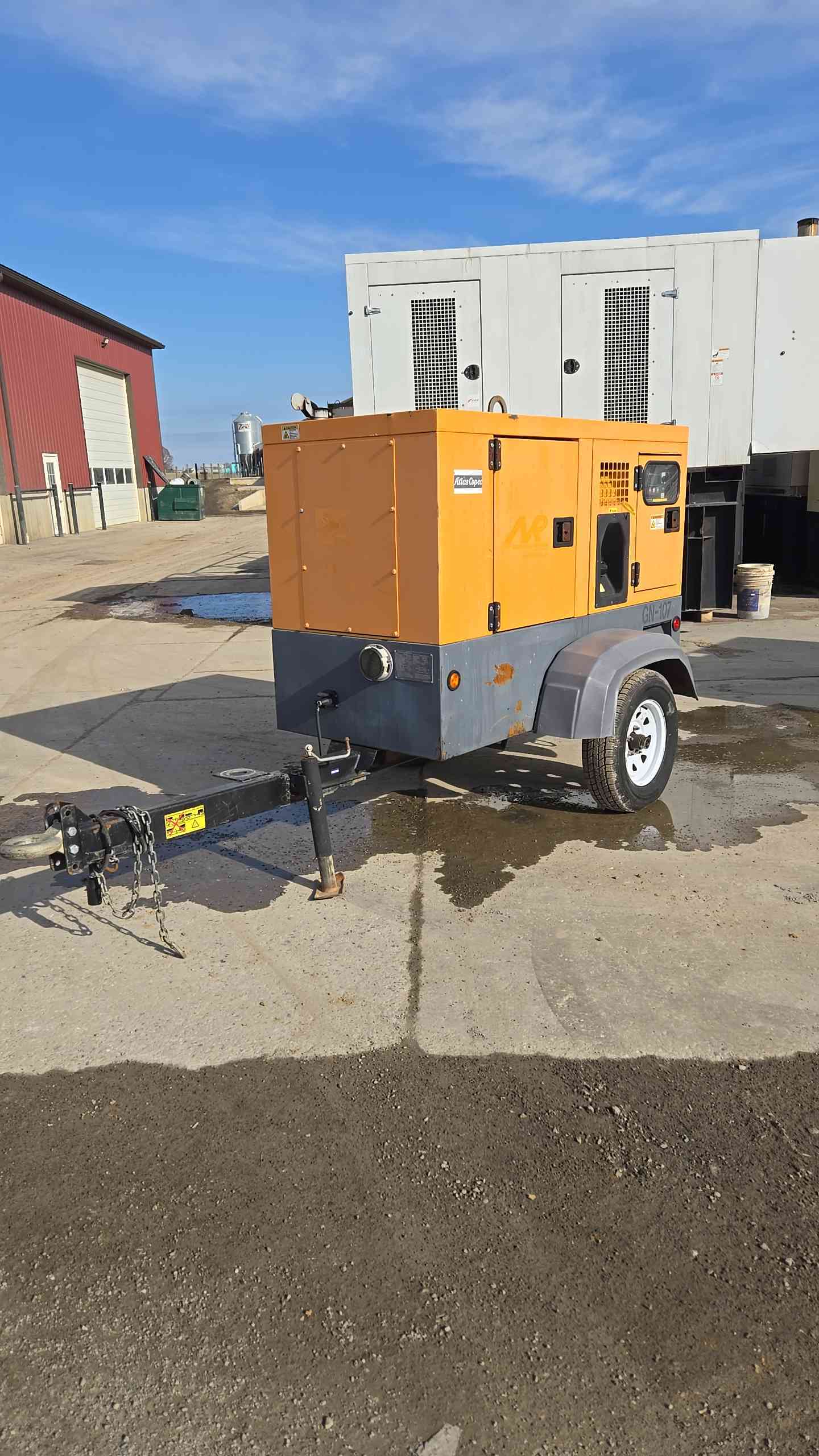 16KW 20KW QAS25 Atlas Copco Diesel Towable Generator 1&3PH 9033Hrs LOAD TESTED '17