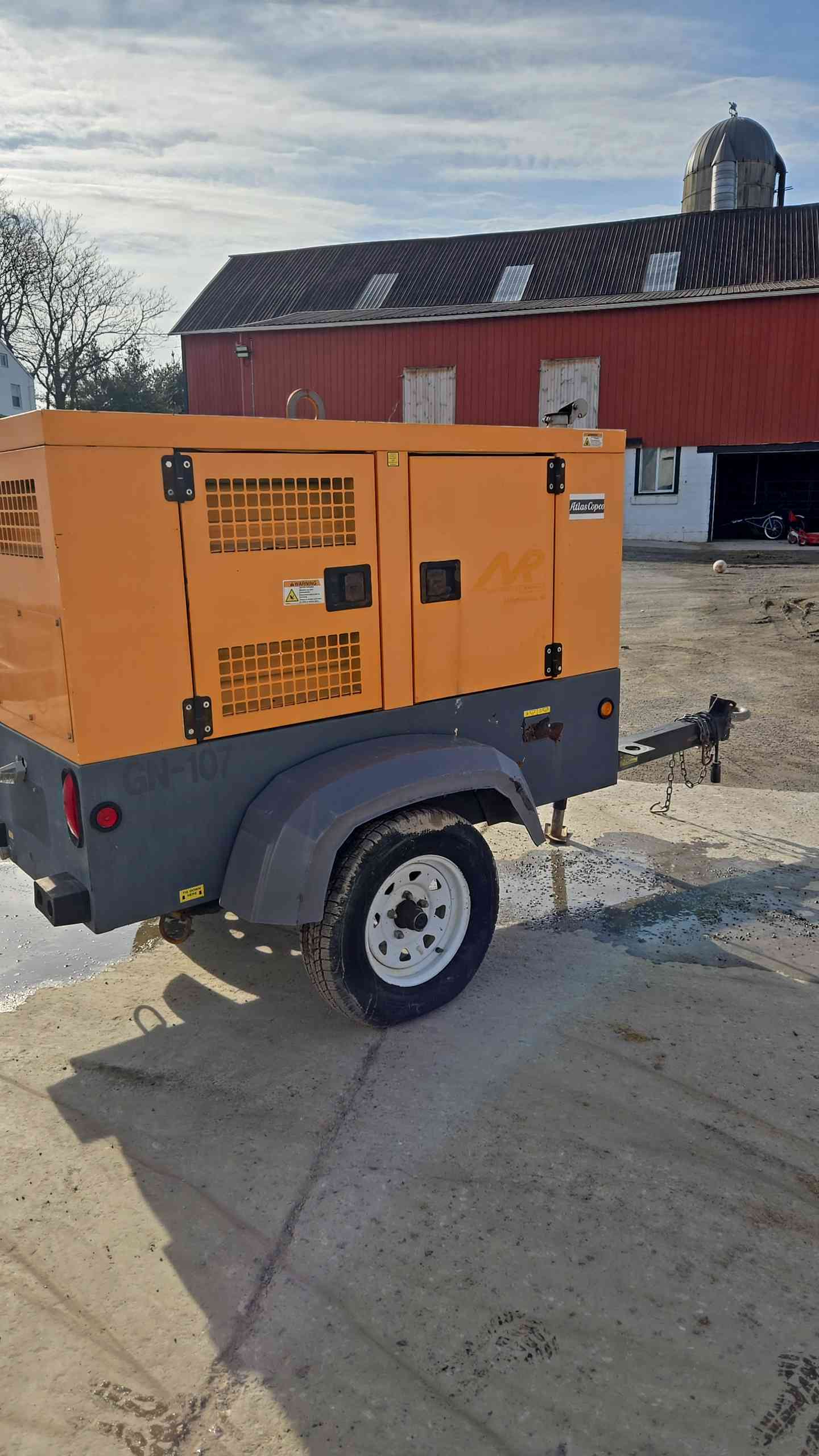 16KW 20KW QAS25 Atlas Copco Diesel Towable Generator 1&3PH 9033Hrs LOAD TESTED '17