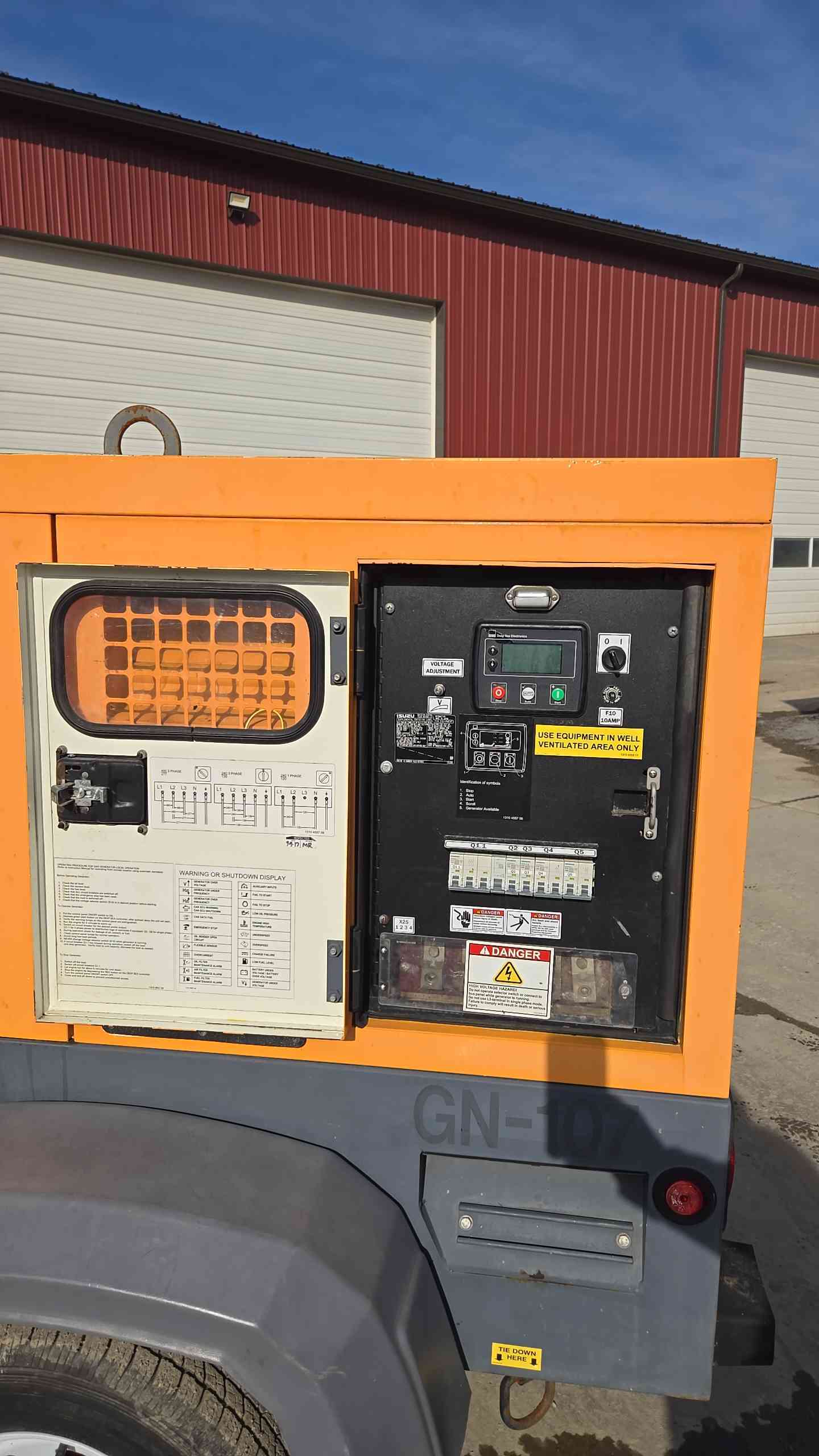 16KW 20KW QAS25 Atlas Copco Diesel Towable Generator 1&3PH 9033Hrs LOAD TESTED '17