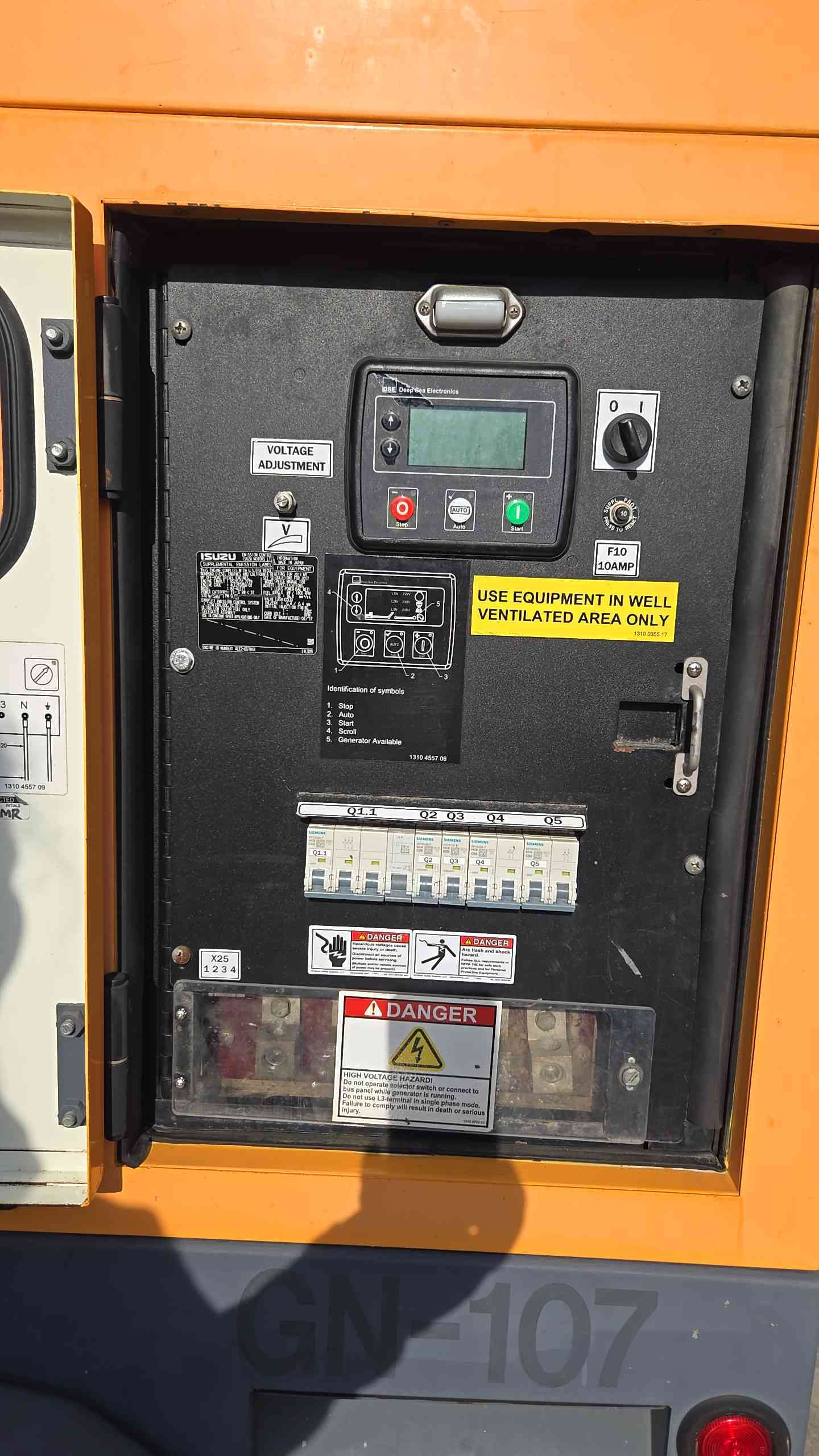 16KW 20KW QAS25 Atlas Copco Diesel Towable Generator 1&3PH 9033Hrs LOAD TESTED '17