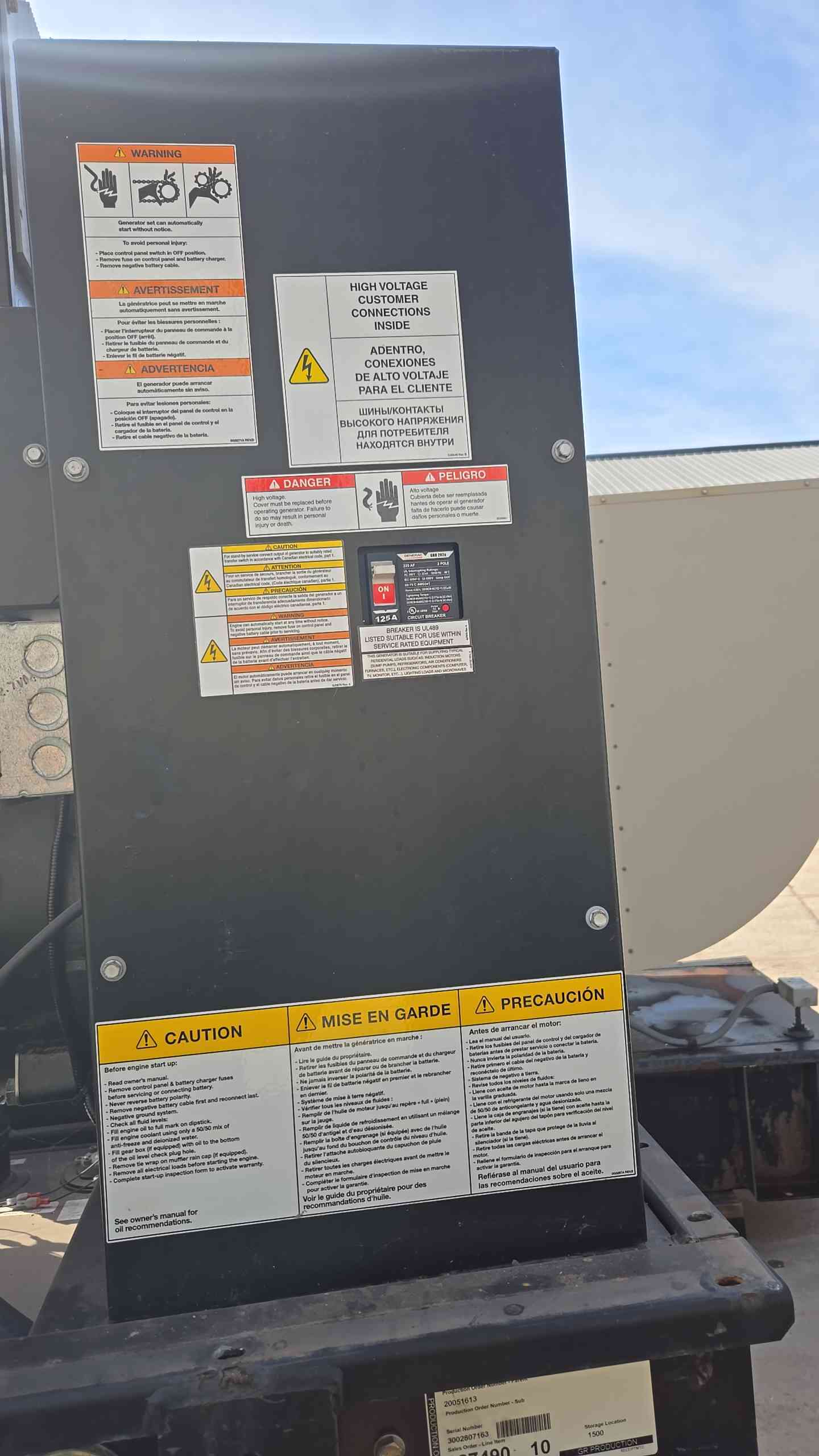 25KW Generac Cummins A2400 1PH Diesel Generator 146Hrs TESTED '18