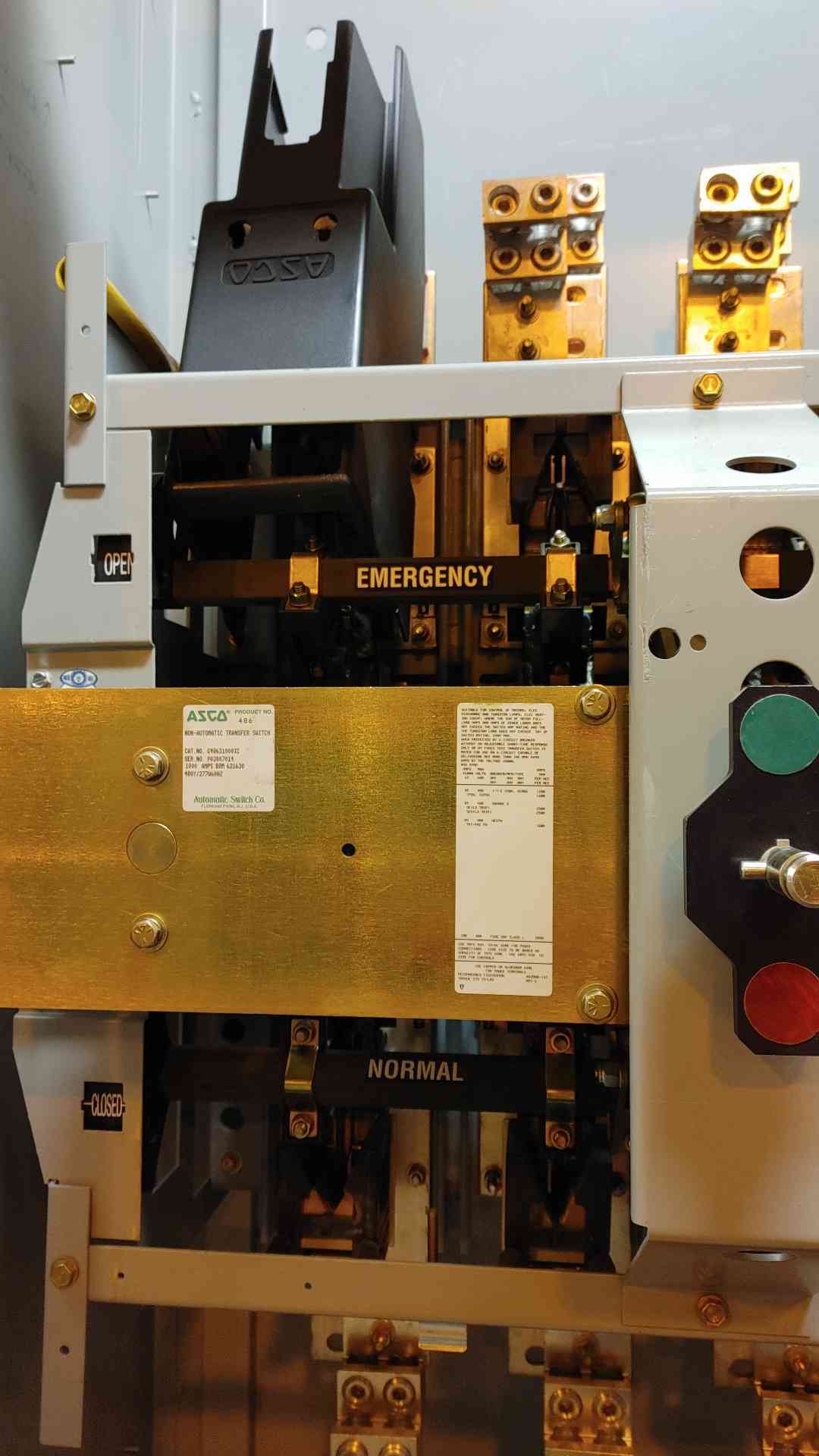ASCO Non-Automatic Transfer Switch 1000A 480Y/277V G48631000XC