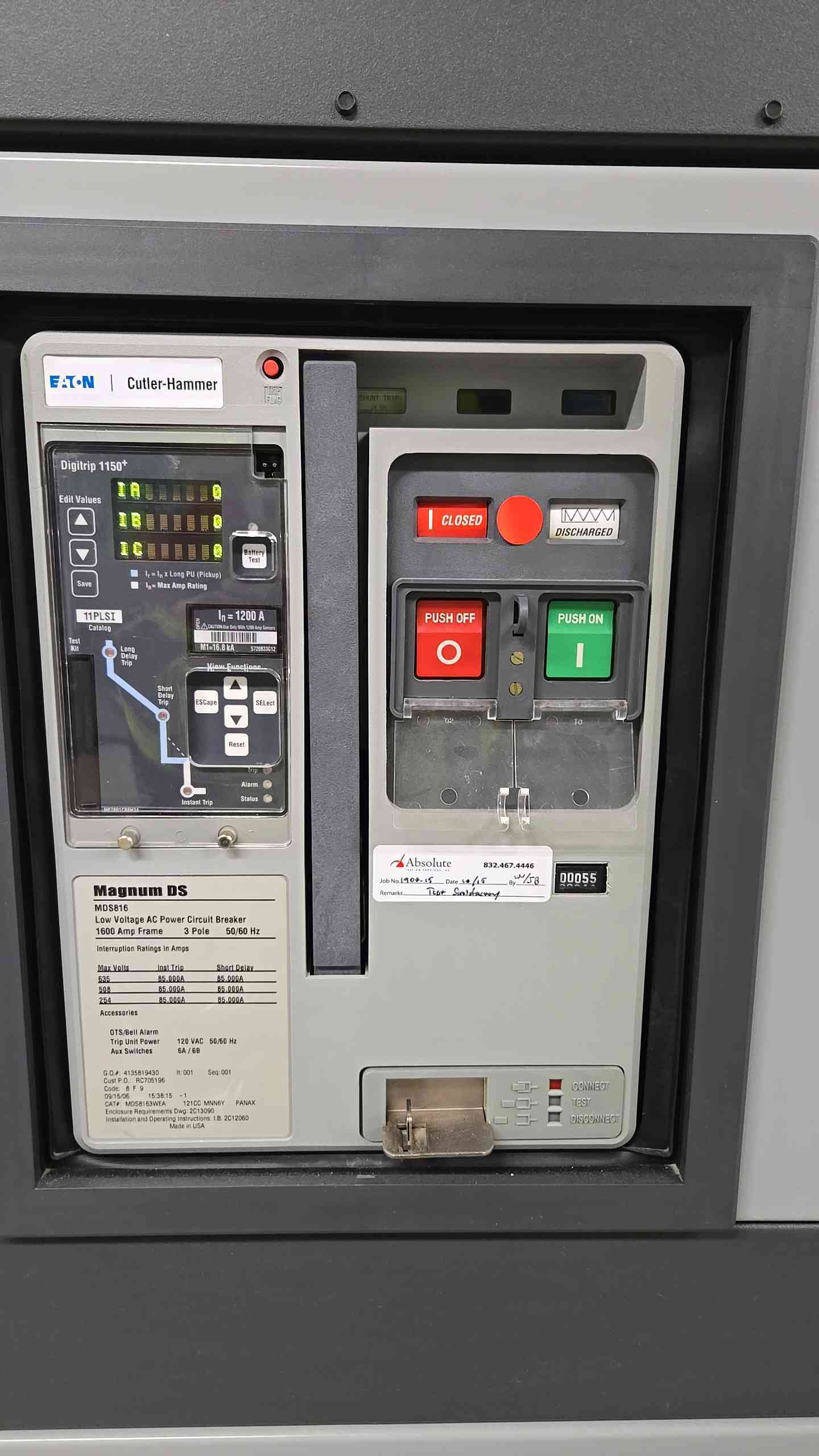 4000A Cutler Hammer Switchgear Transformer & Sys Bypass 7 Section MDS840 MDS816 (107636)