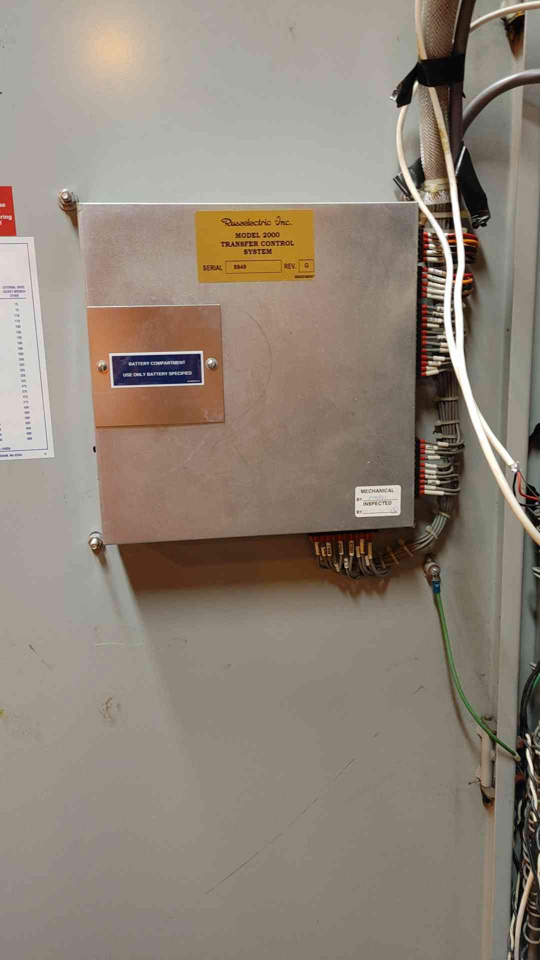 Russelectric Model 2000 Transfer Control System 800A 277/480V 3PH 4W RMT-8004CE