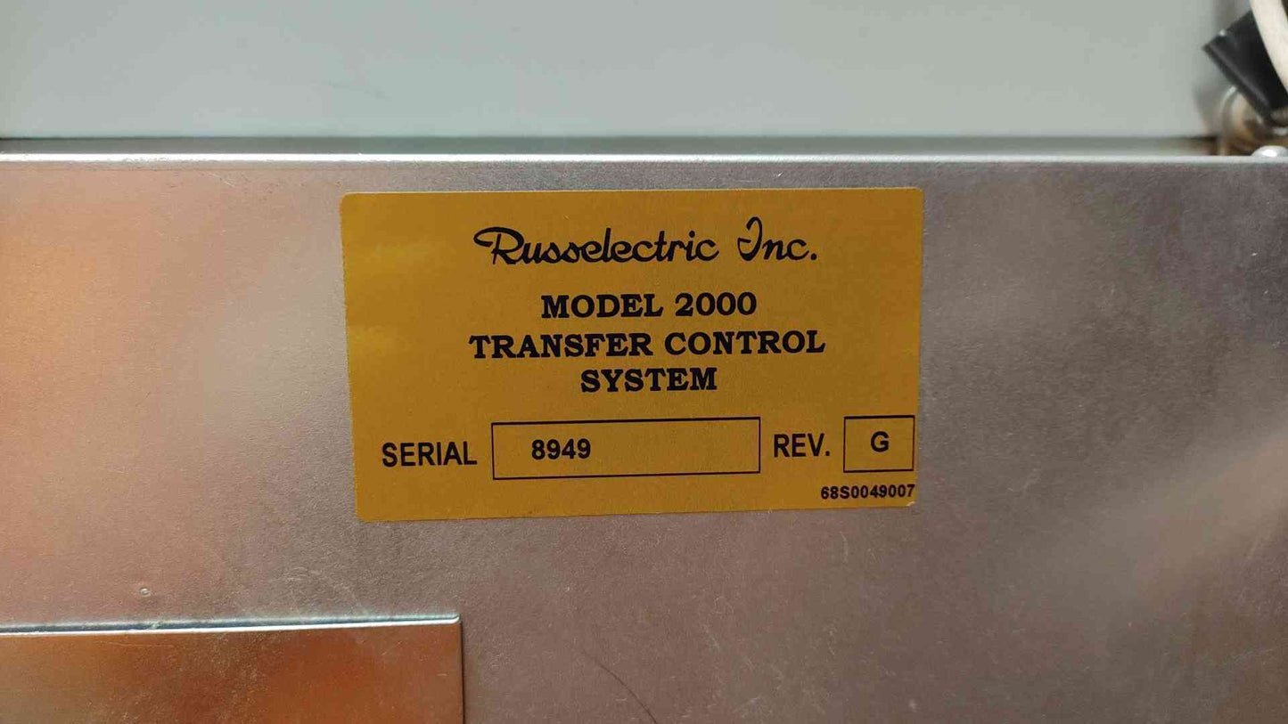 Russelectric Model 2000 Transfer Control System 800A 277/480V 3PH 4W RMT-8004CE