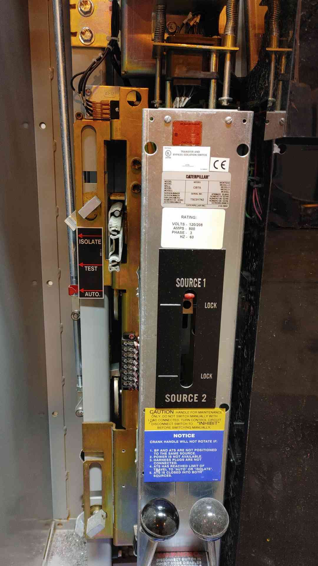 800A Cat Transfer & Bypass Isolation Switch ATS 120/208V 3PH CBTS 208v