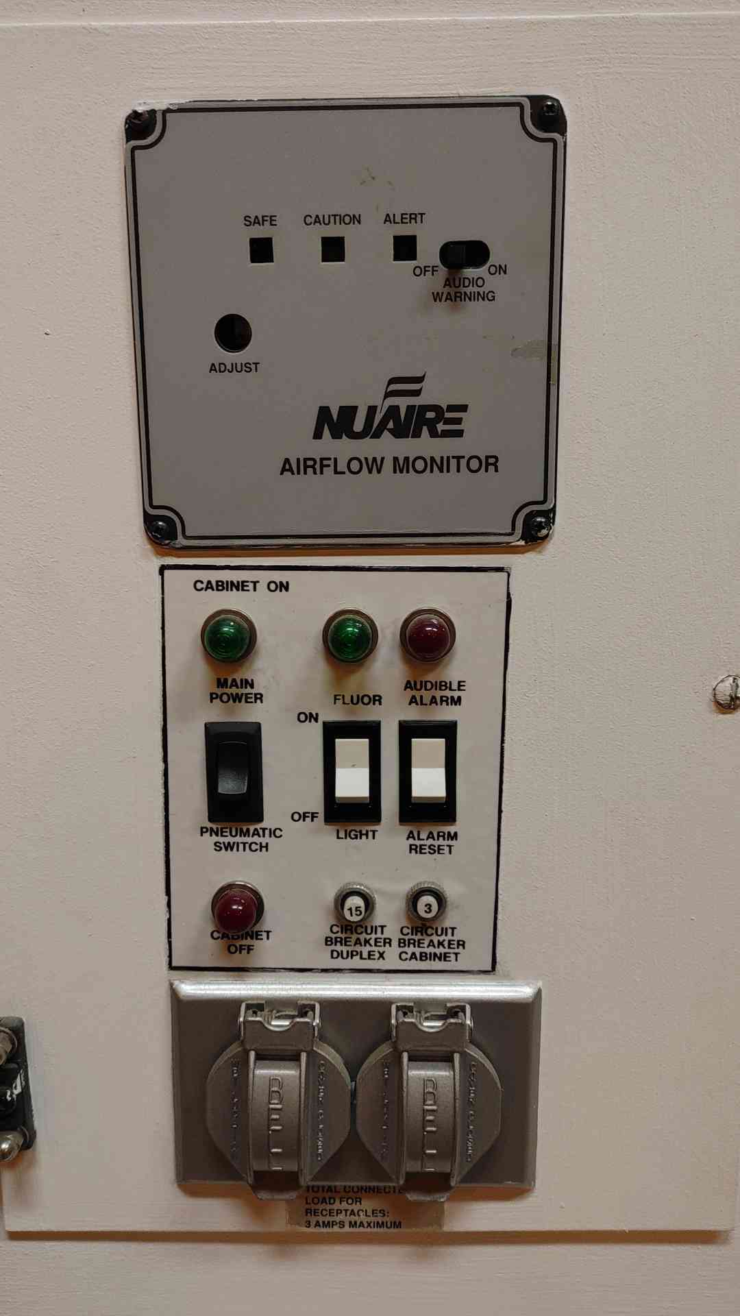 3' NuAire Fume Hood BSC Biosafety 115V 1PH 15A NU-817-300