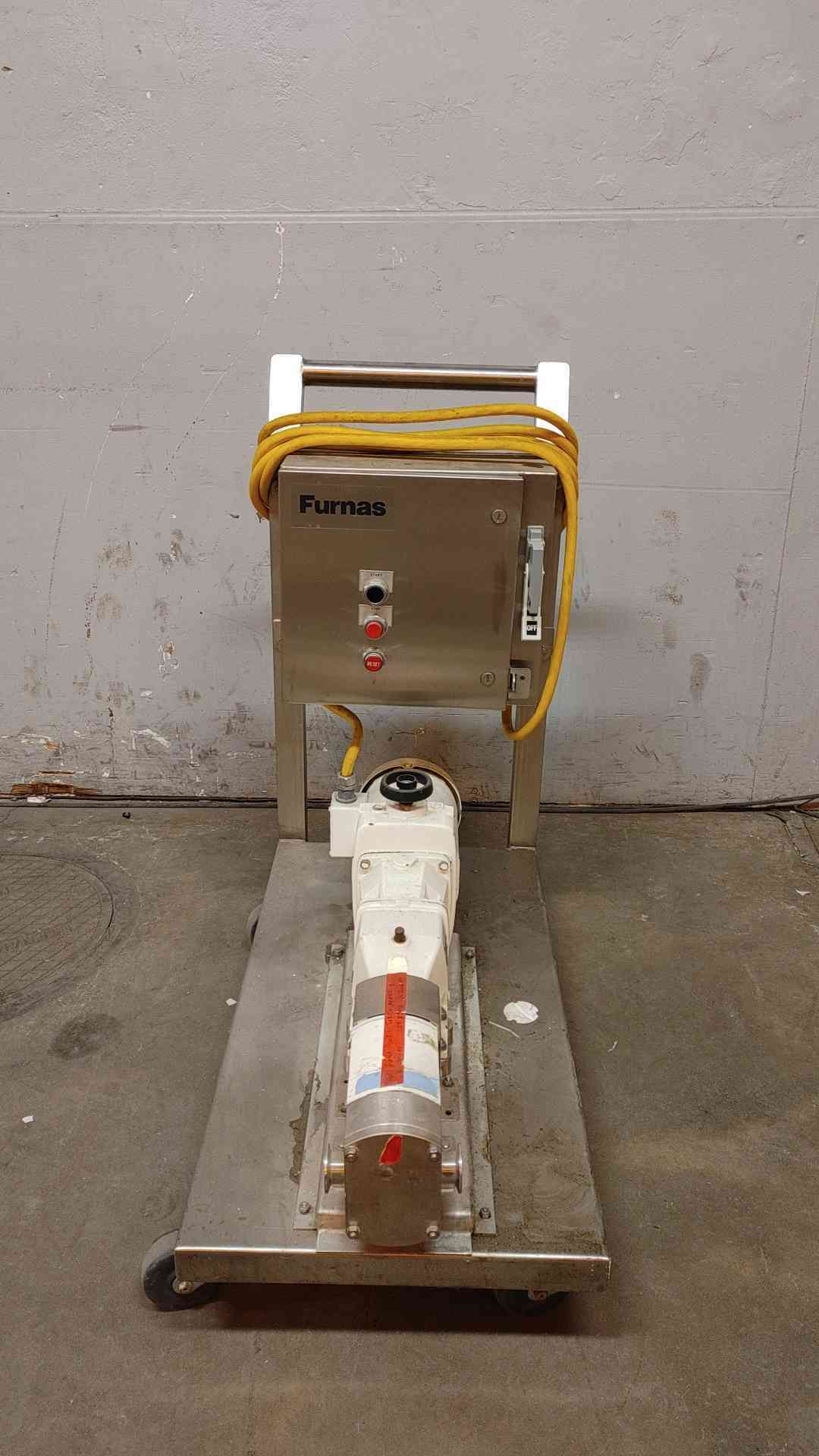 Portable G&H Rotary Lobe Nord Pump Furnas Baldor 1HP Motor Unibloc 4000/1