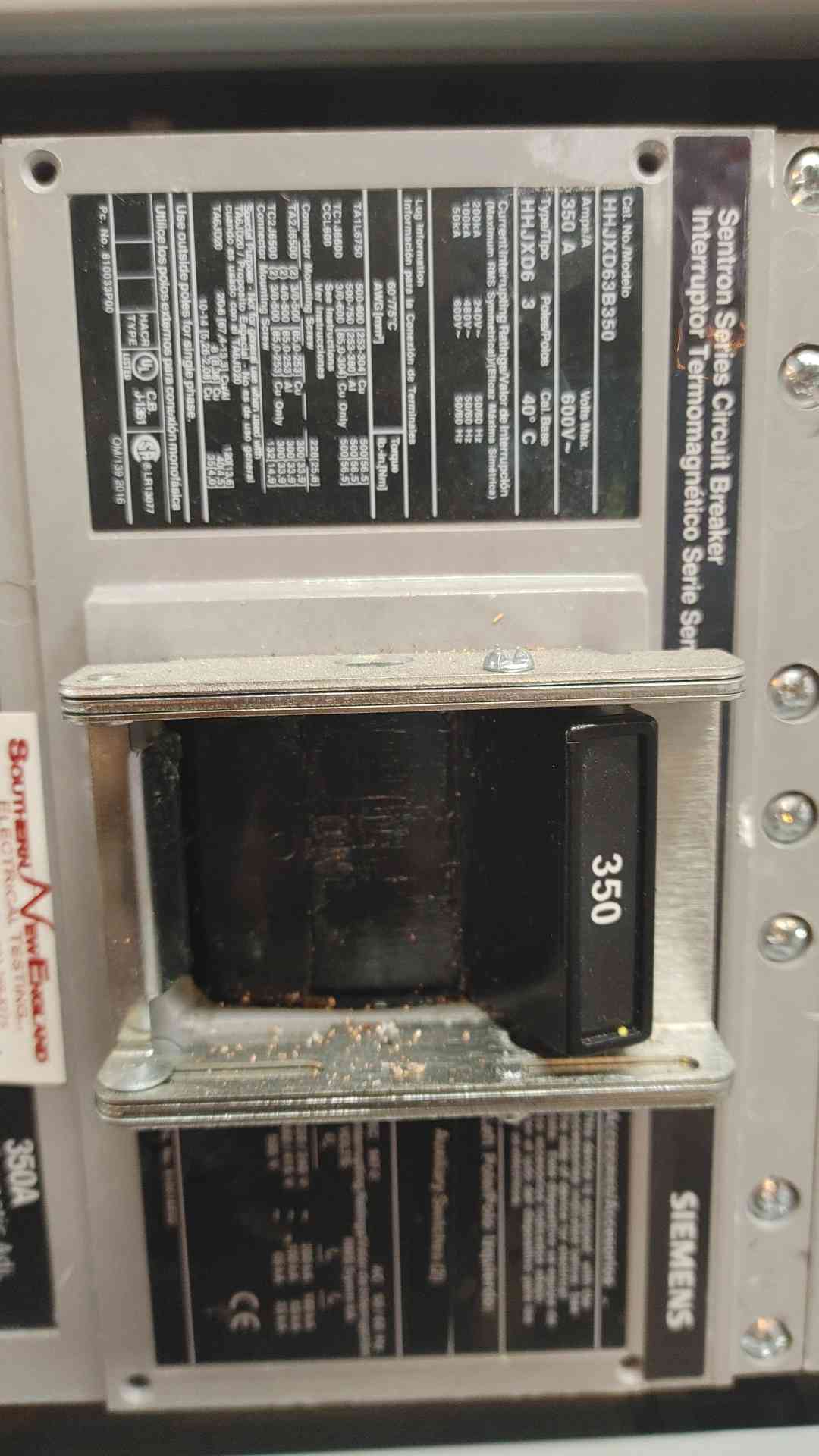 800A Siemens 2 Section Switchboard 480Y/277V 4W 2x 800A Main & 10x 350A Distribution
