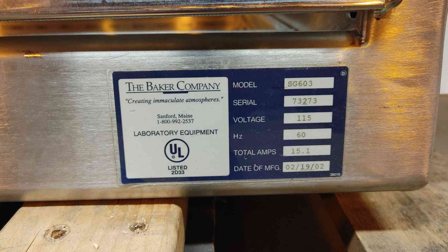 The Baker Company SterilGard III Advance Biological Fume Hood 115V 15.1A SG603 BSC