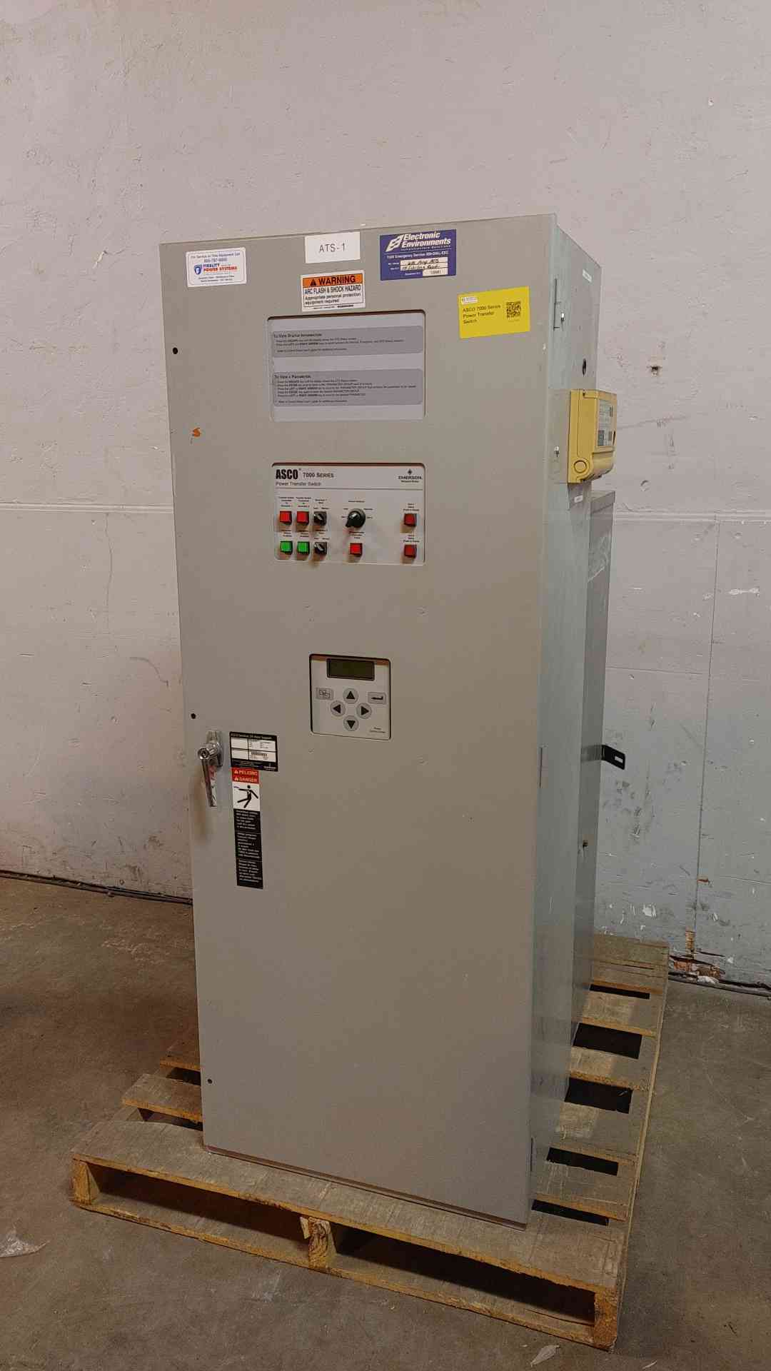 ASCO 7000 Series ATS Transfer Switch 600A 480V 3PH J07ATSB30600N5XC