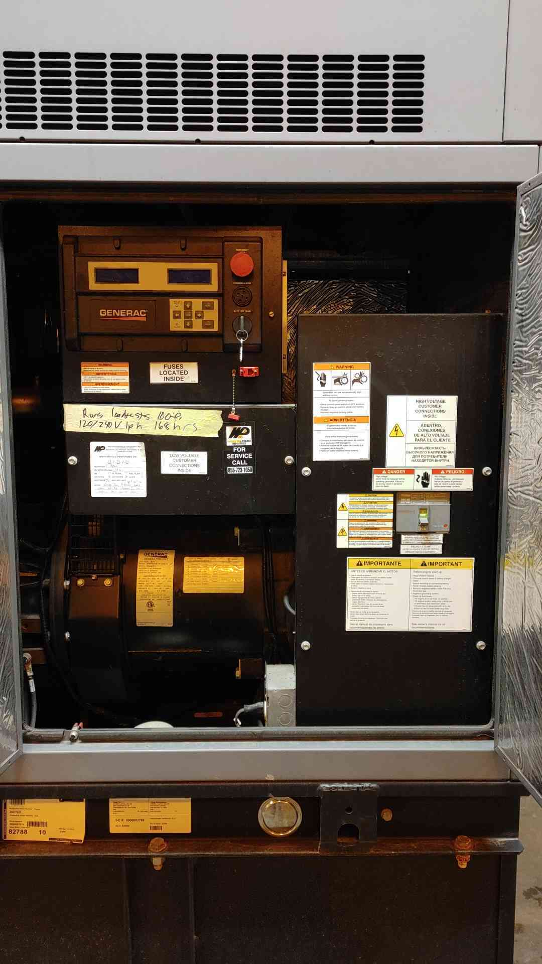 15KW Generac Generator 120/240V 1PH 168Hrs Diesel SD15 LOAD TESTED (108311)