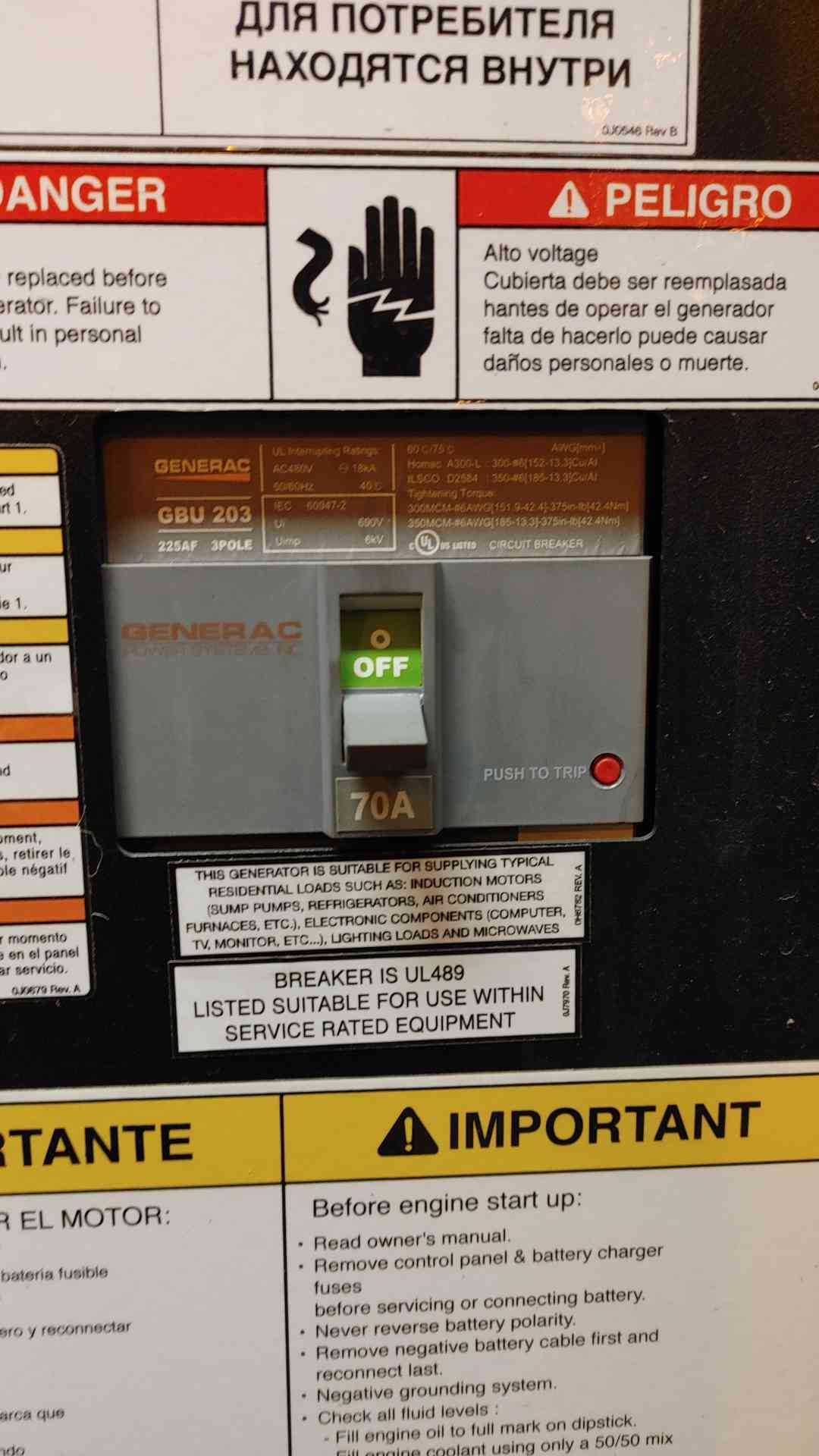 15KW Generac Generator 120/240V 1PH 168Hrs Diesel SD15 LOAD TESTED (108311)