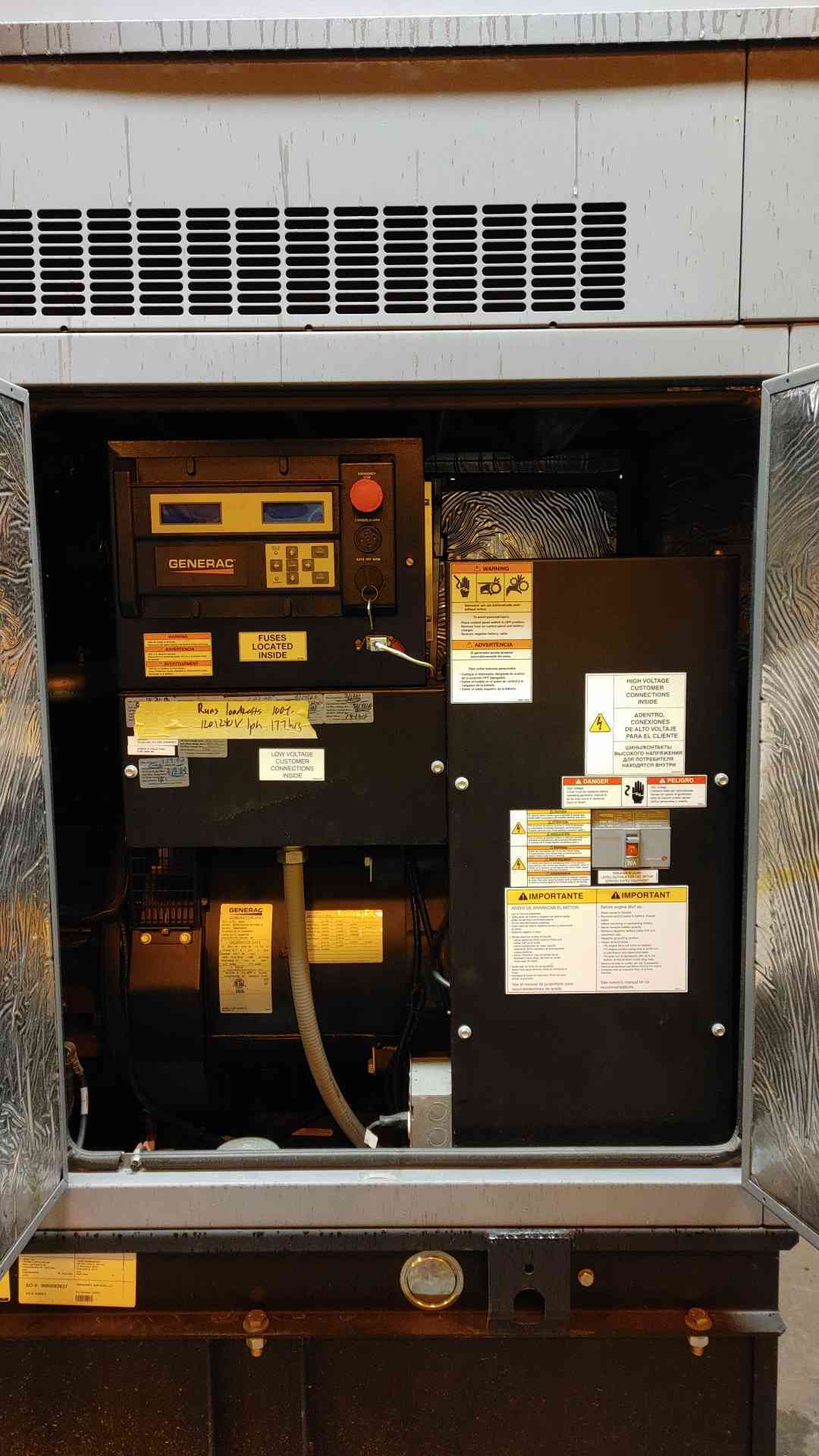 15KW Generac Generator 120/240V 1PH 177Hrs Diesel SD15 LOAD TESTED (108314)