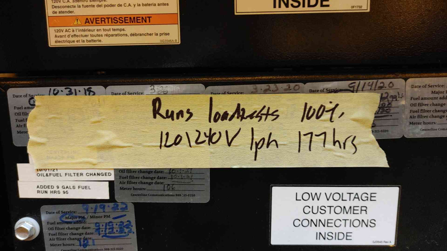 15KW Generac Generator 120/240V 1PH 177Hrs Diesel SD15 LOAD TESTED (108314)