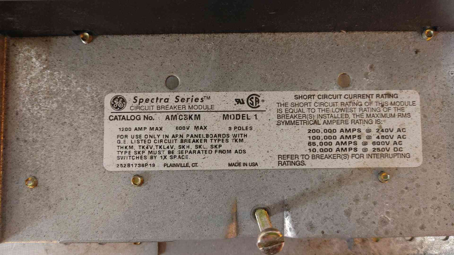 800A GE Hi I.C. Circuit Breaker SKPP36BB0800 800Amp 3 Pole (108608)