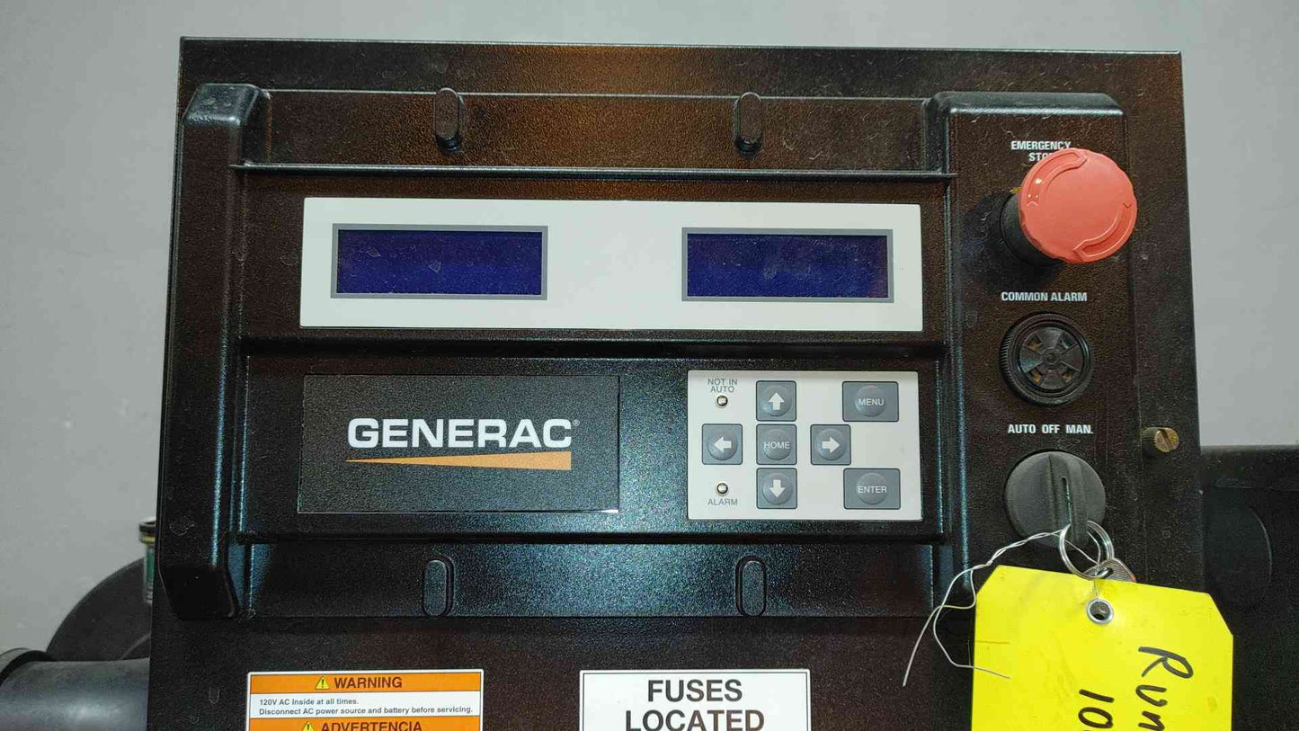 30KW Generac Diesel Generator 1PH 2Hrs 2015 LOAD TESTED (SKU: 108591)